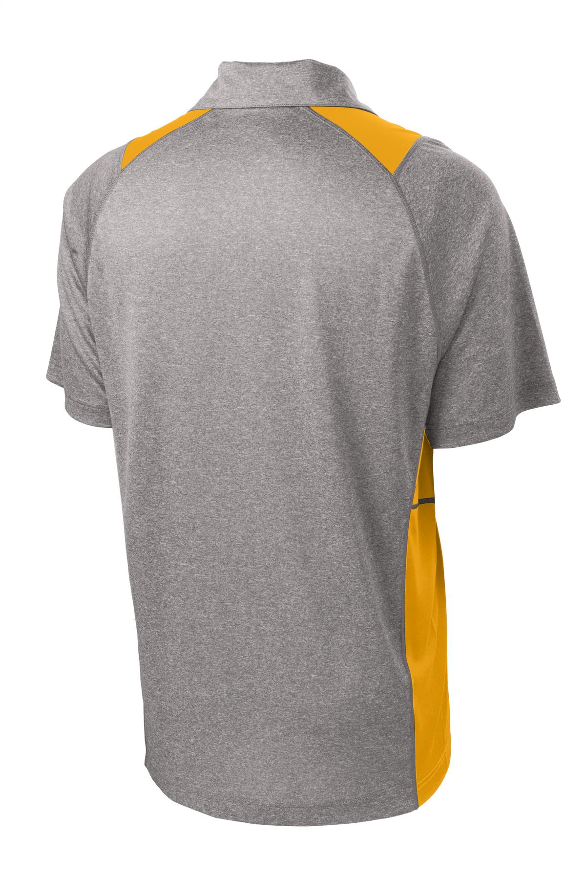 Sport-Tek Heather Colorblock Contender Polo. ST665
