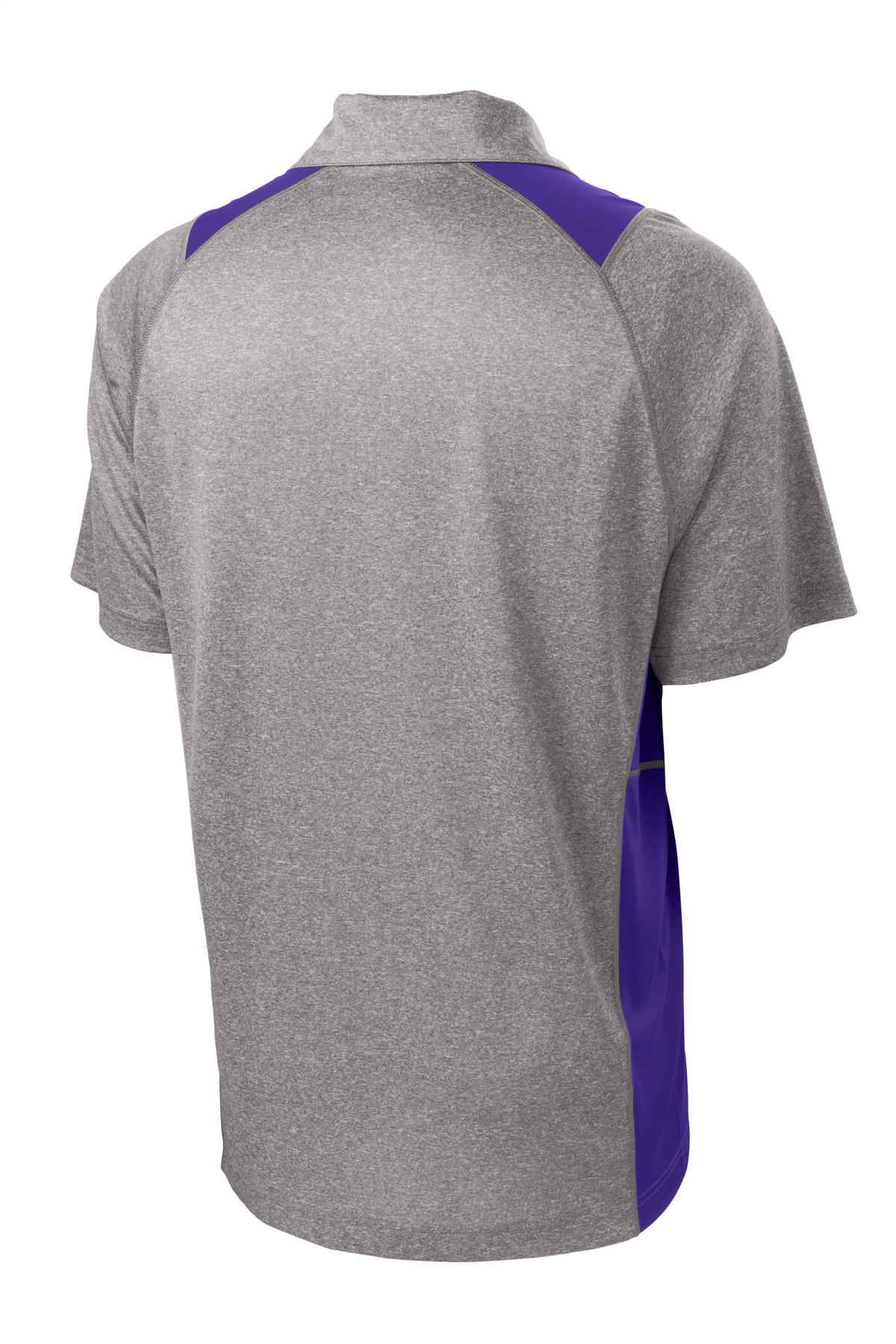 Sport-Tek Heather Colorblock Contender Polo. ST665