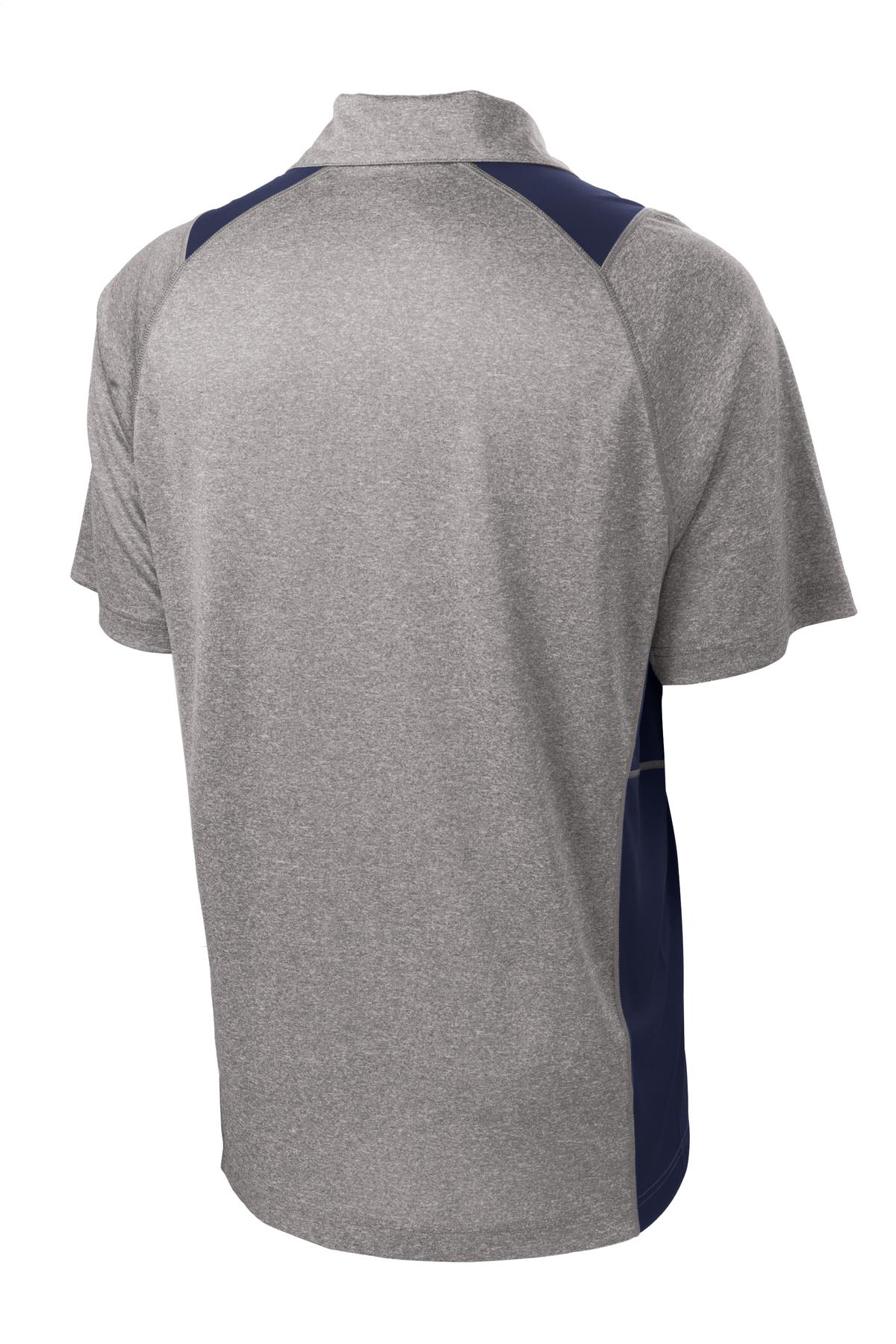 Sport-Tek Heather Colorblock Contender Polo. ST665
