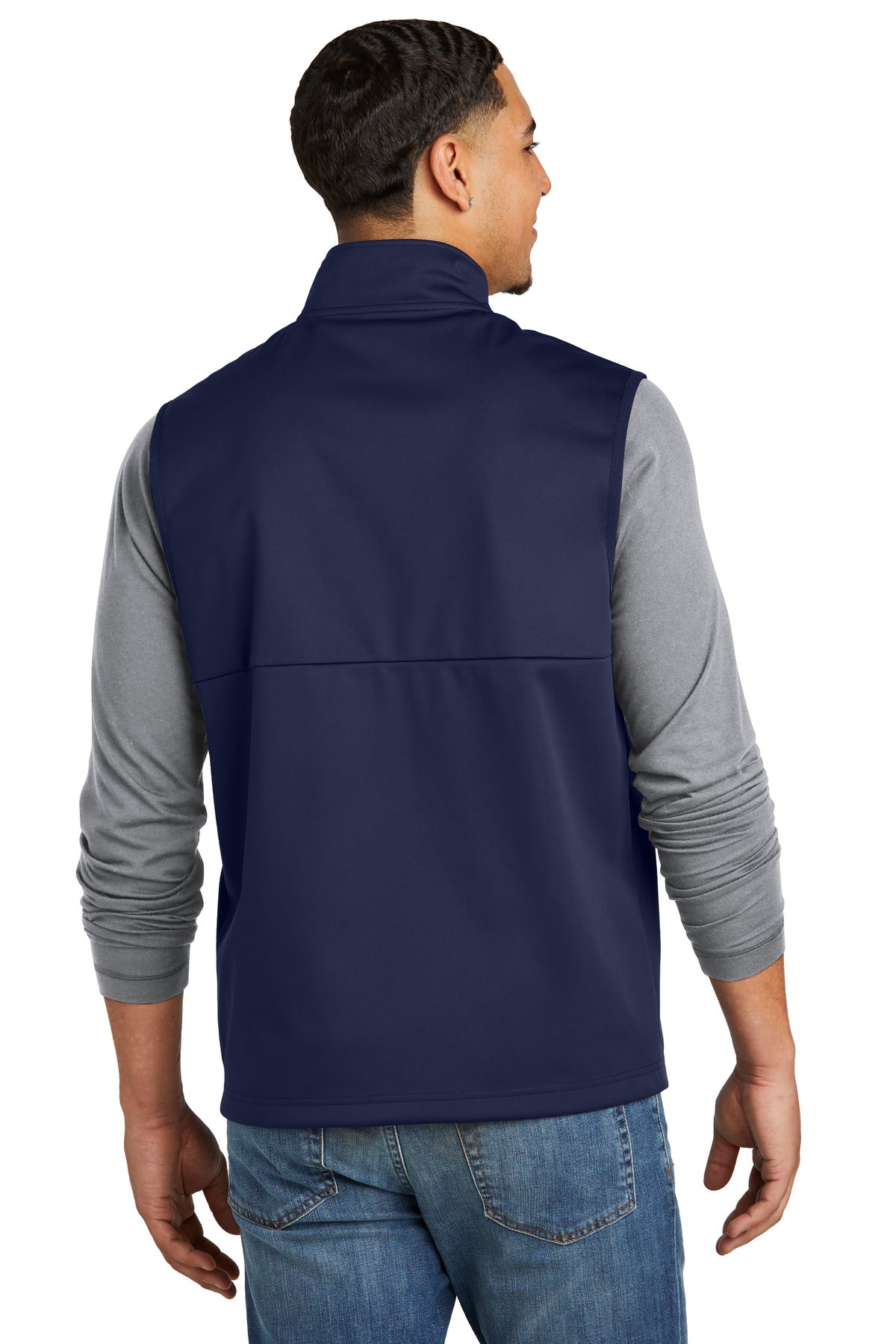 Custom Embroidered Sport-Tek Soft Shell Vest ST981,True Navy