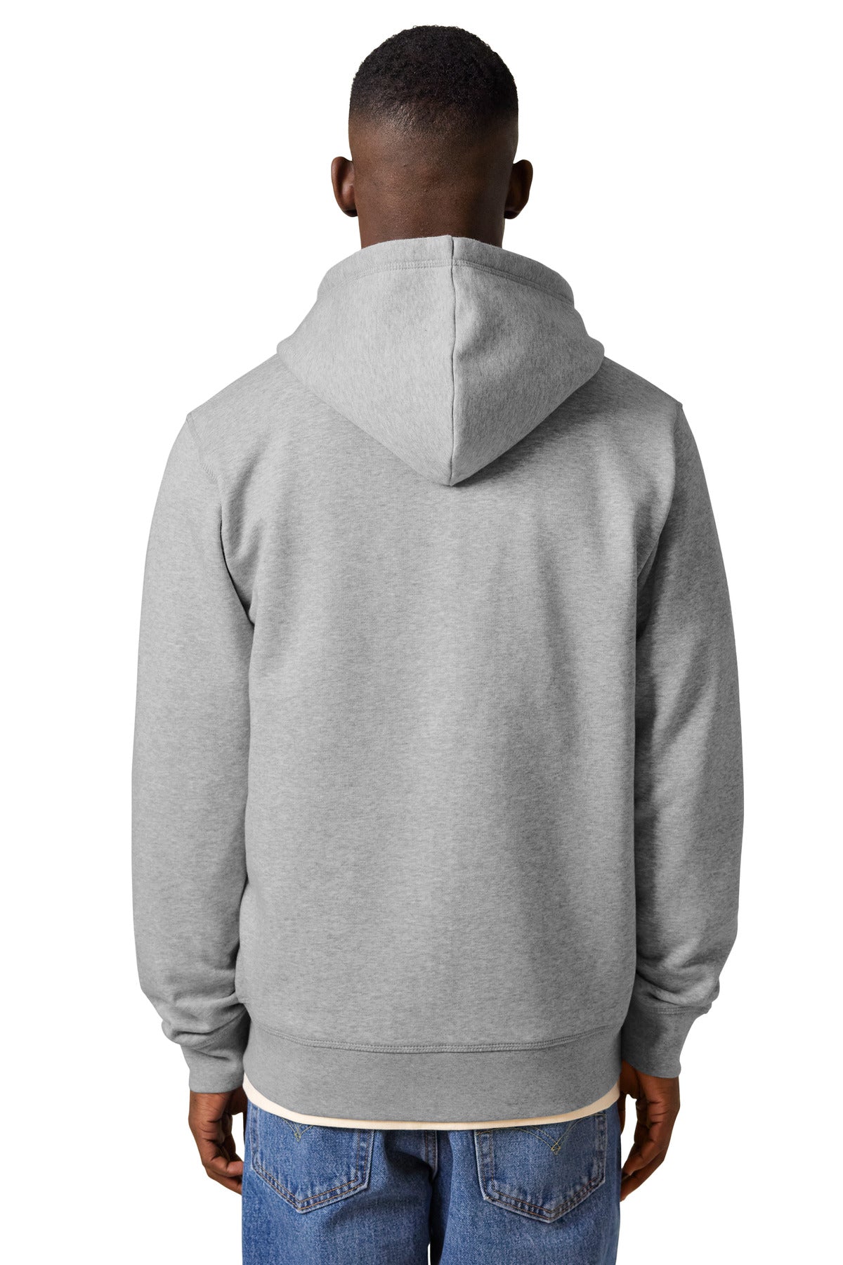 Custom Embroidered Stanley/Stella Unisex Mixer Full-Zip Hooded Sweatshirt SXU011,Heather Grey