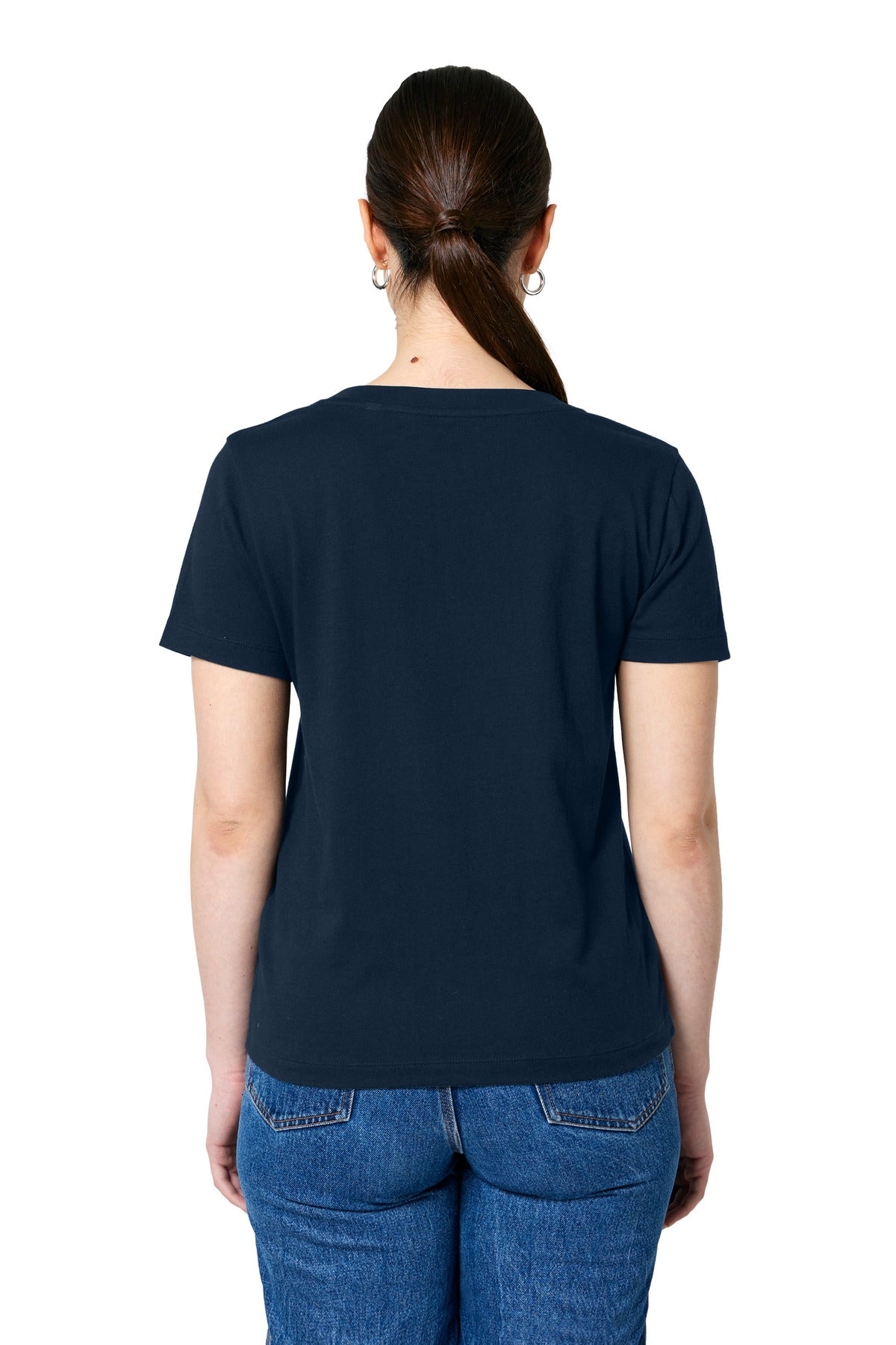 Custom Embroidered Stanley/Stella Women's Stella Isla V-Neck Tee SXW032,French Navy
