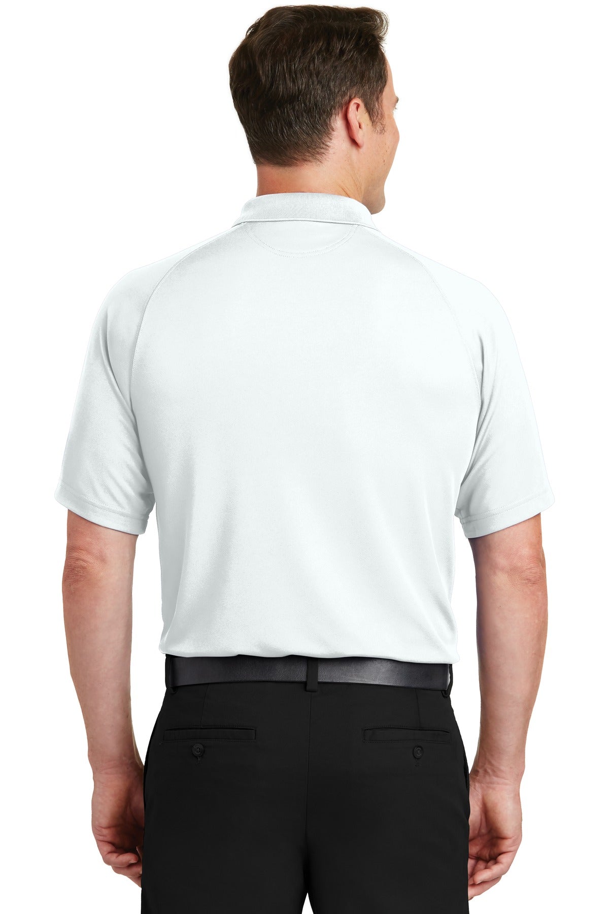 Custom Embroidered Sport-Tek Dry Zone Raglan Polo. T475,White