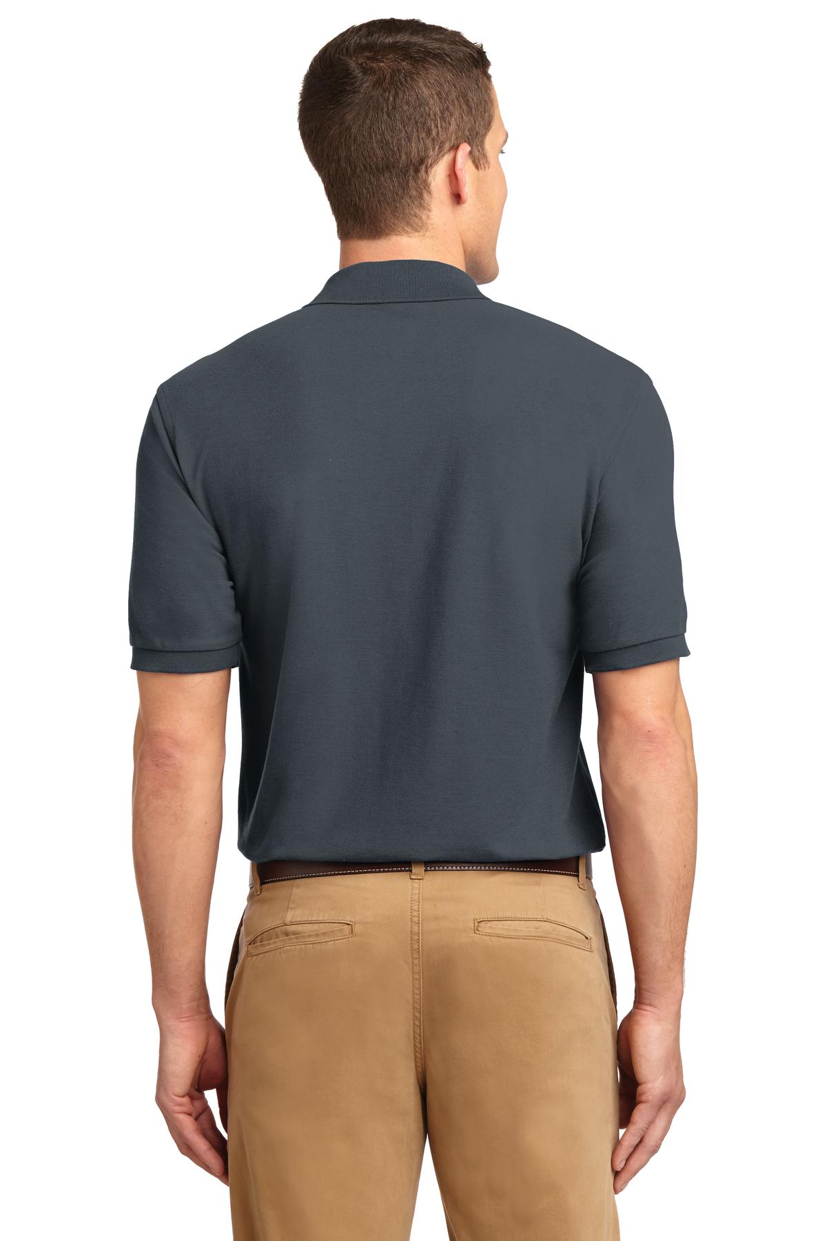 Custom Embroidered Port Authority Tall Silk Touch Polo. TLK500,Steel Grey