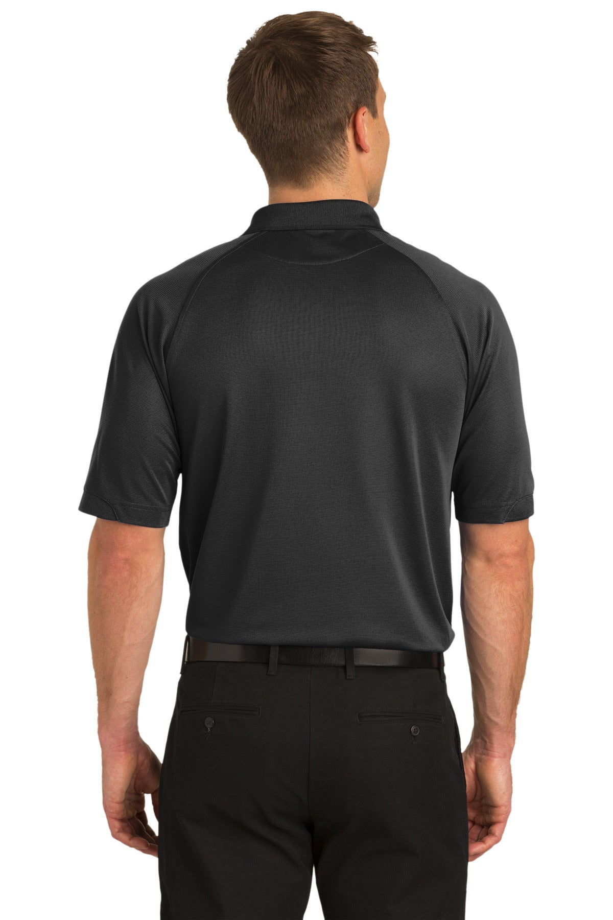 Custom Embroidered Port Authority Tall Dry Zone Ottoman Polo. TLK525,Black