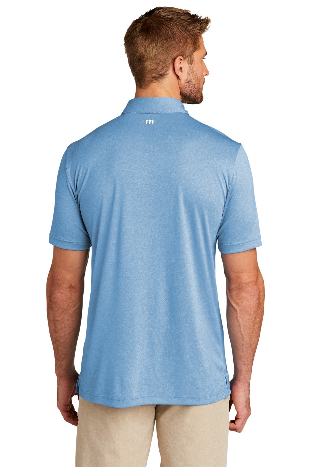 Custom Embroidered TravisMathew Coto Performance Polo. TM1MU410,Brilliant Blue Heather