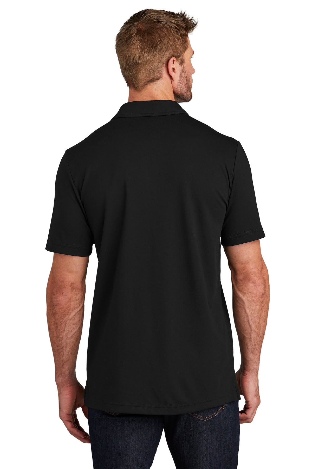 Custom Embroidered TravisMathew Coastal Chest Stripe Polo TM1MY402,Black
