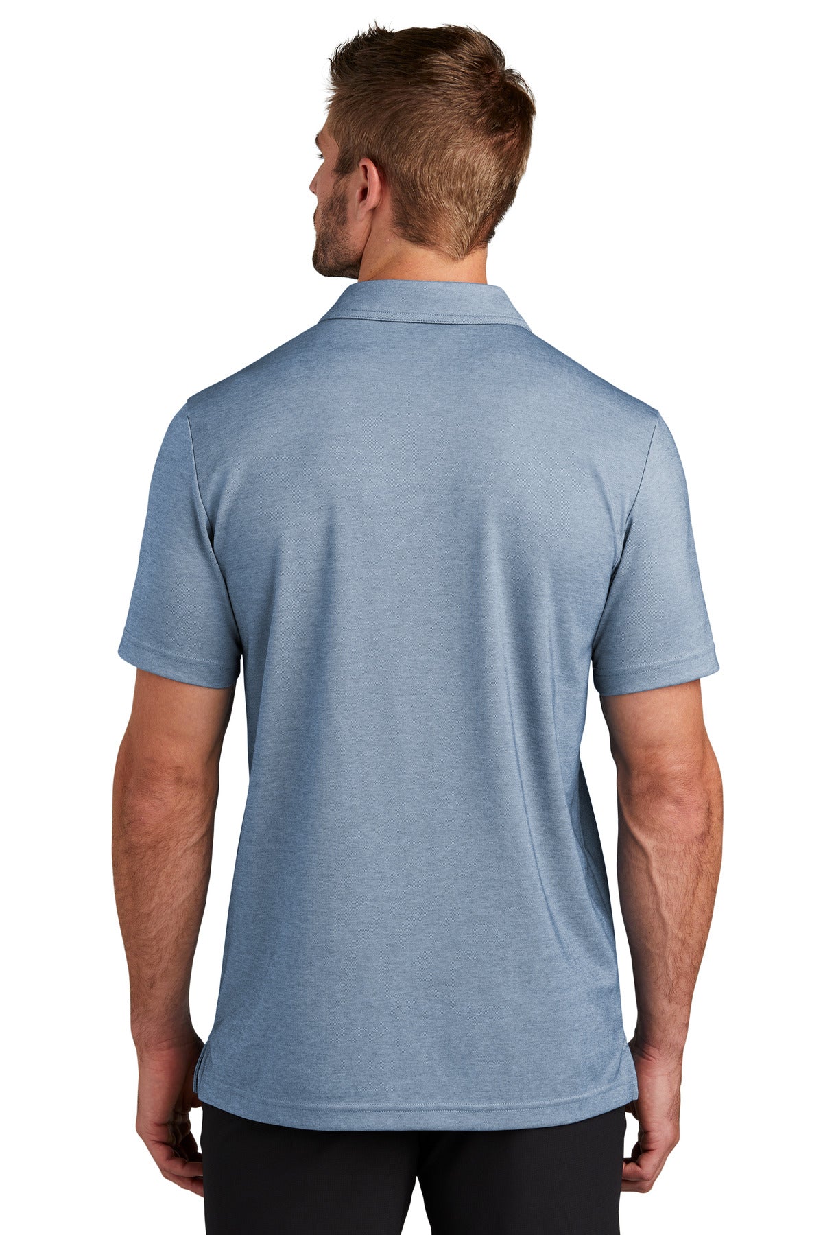 Custom Embroidered TravisMathew Coastal Chest Stripe Polo TM1MY402,Opal Blue Heather