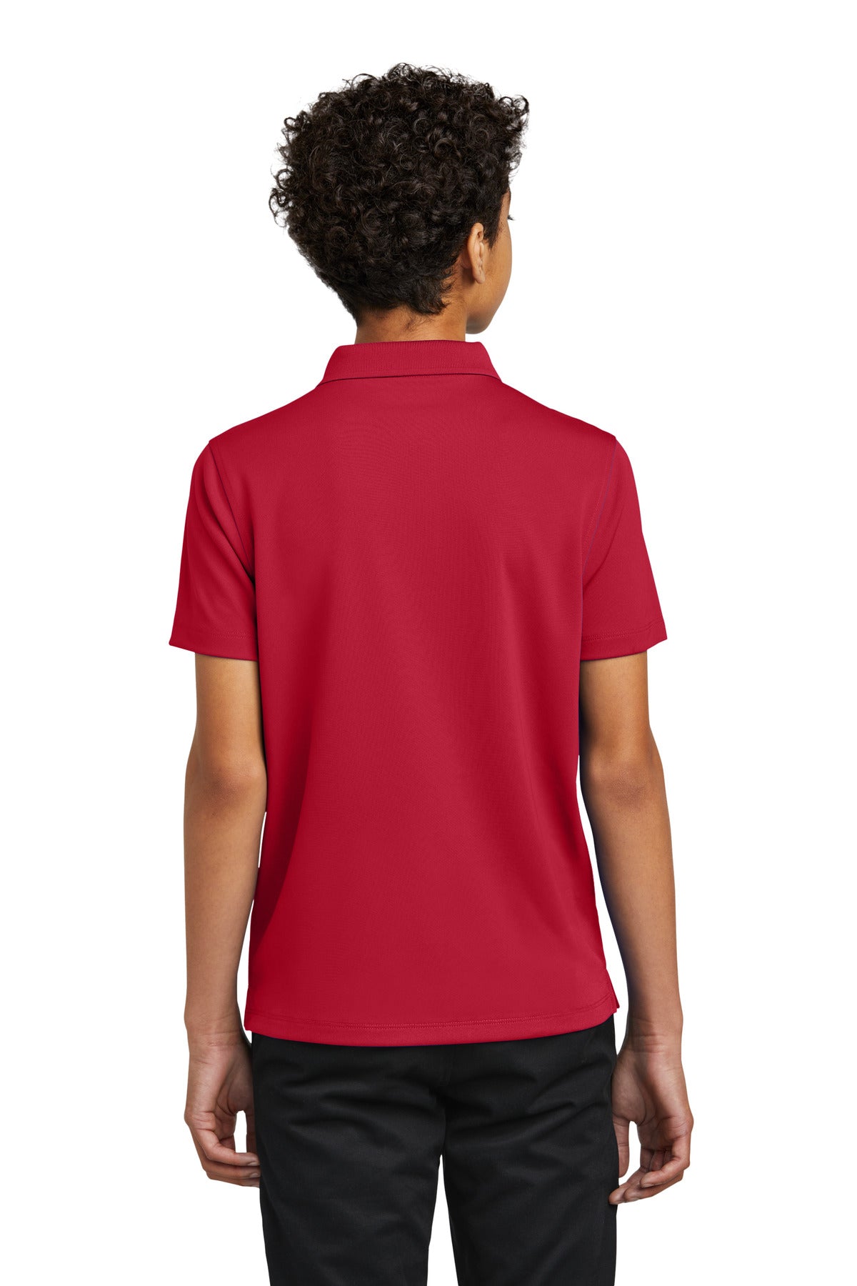 Custom Embroidered Port Authority Youth Dry Zone UV Micro-Mesh Polo Y110,Rich Red