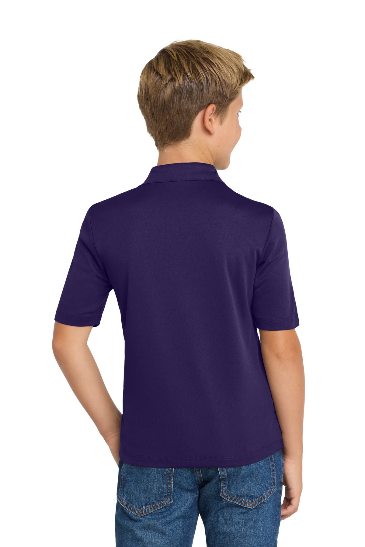 Custom Embroidered Port Authority Youth Silk Touch Performance Polo. Y540,Bright Purple