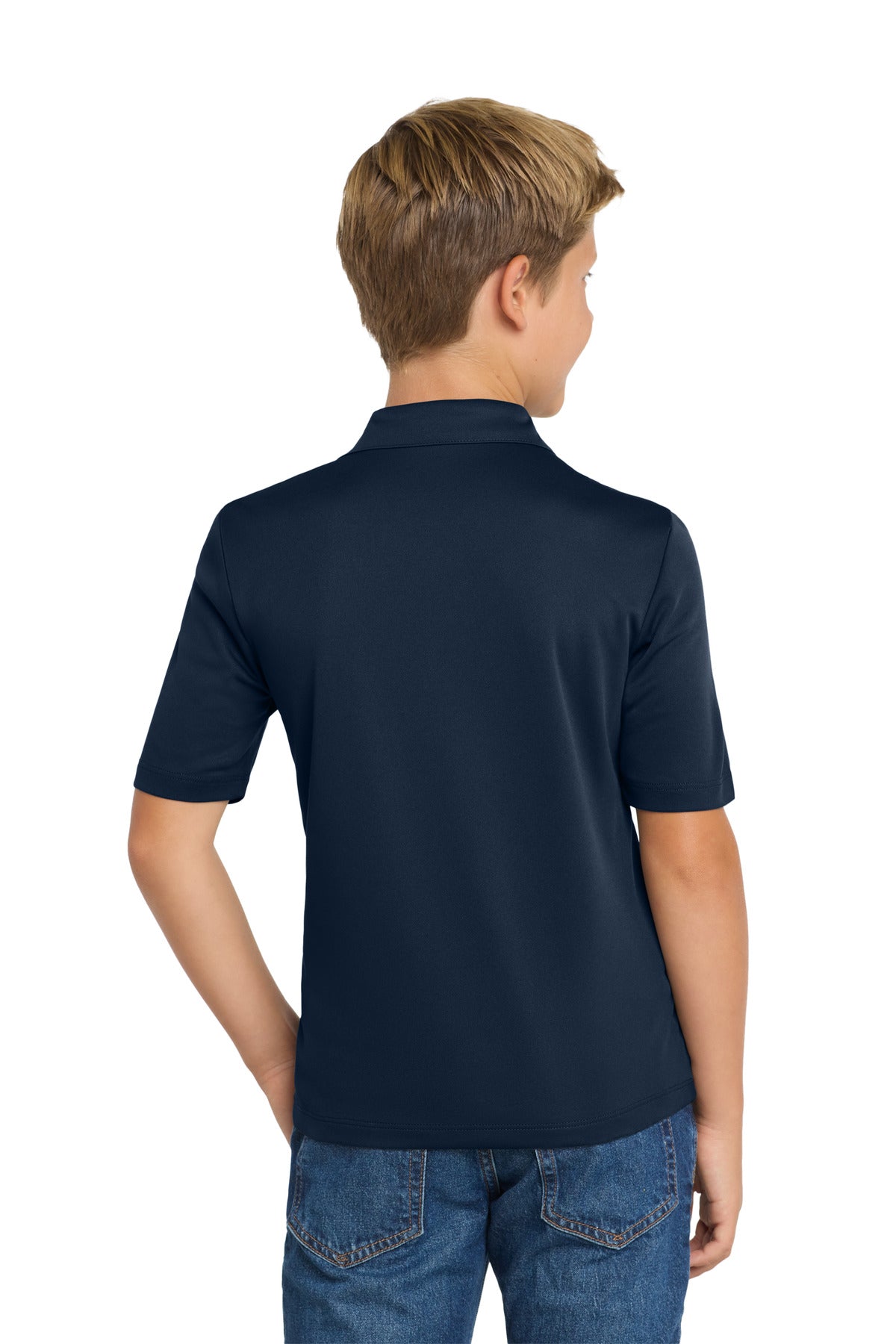 Custom Embroidered Port Authority Youth Silk Touch Performance Polo. Y540,Navy