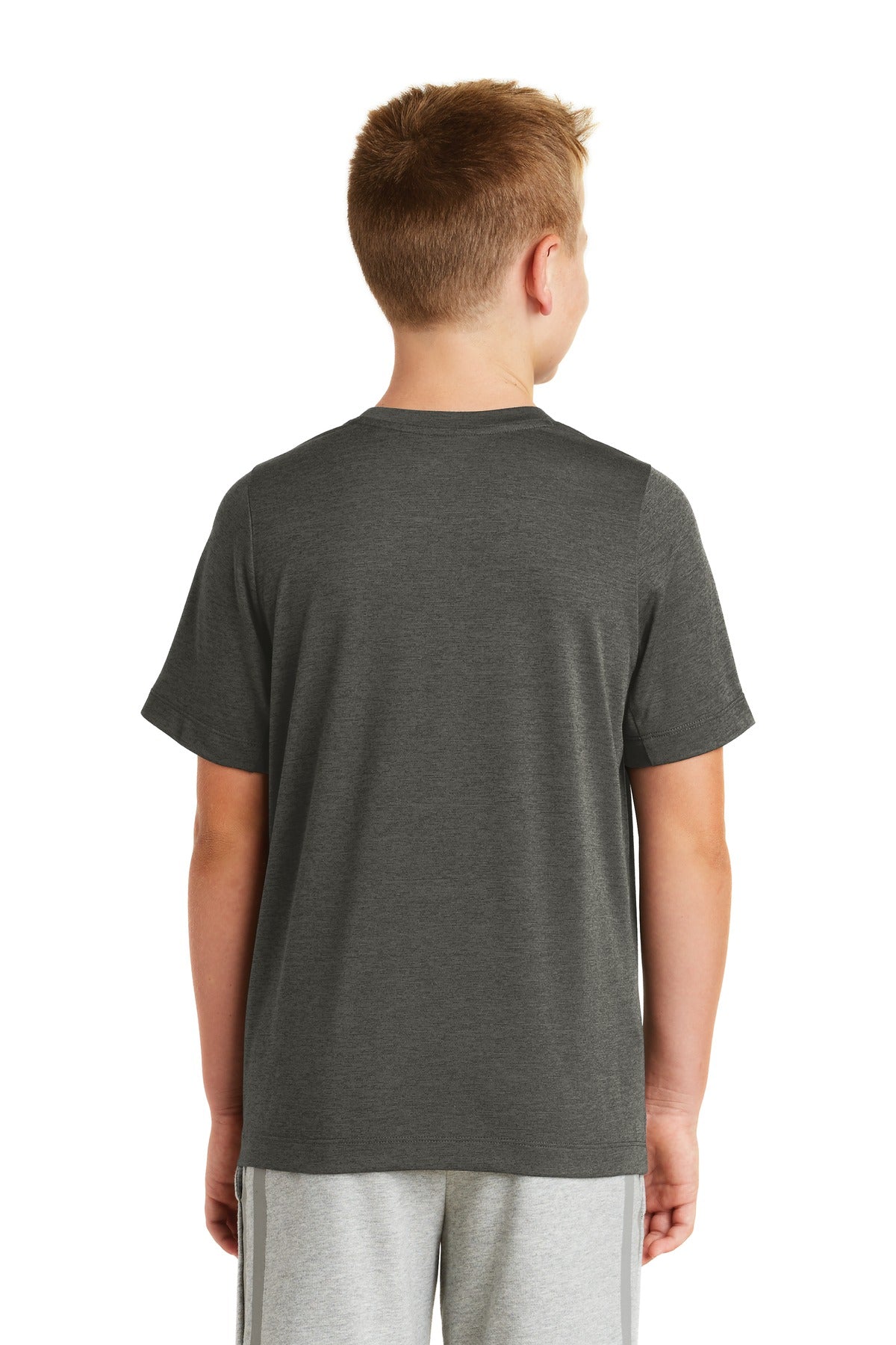 Custom Embroidered New Era Youth Series Performance Crew Tee. YNEA200,Graphite