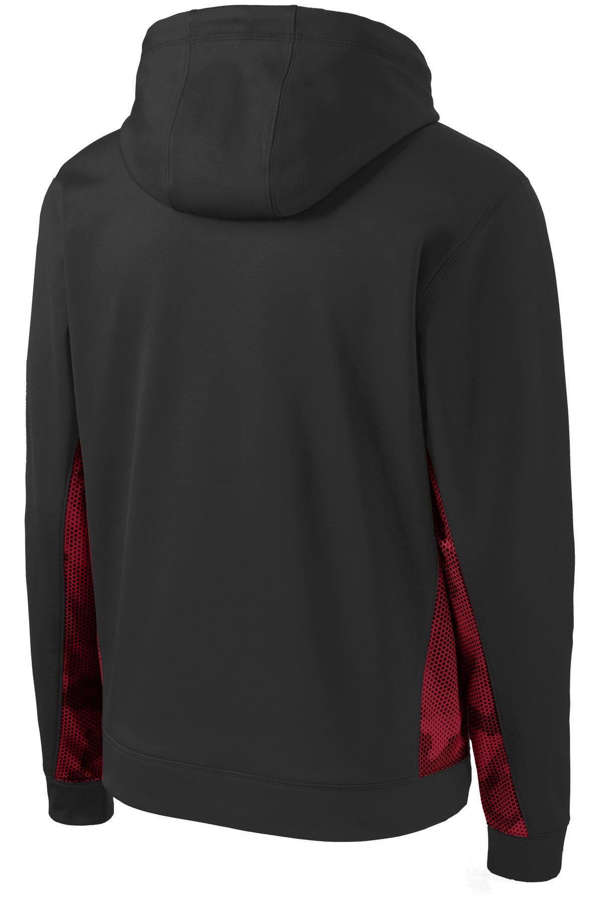 Sport-Tek Youth Sport-Wick CamoHex Fleece Colorblock Hooded Pullover. YST239