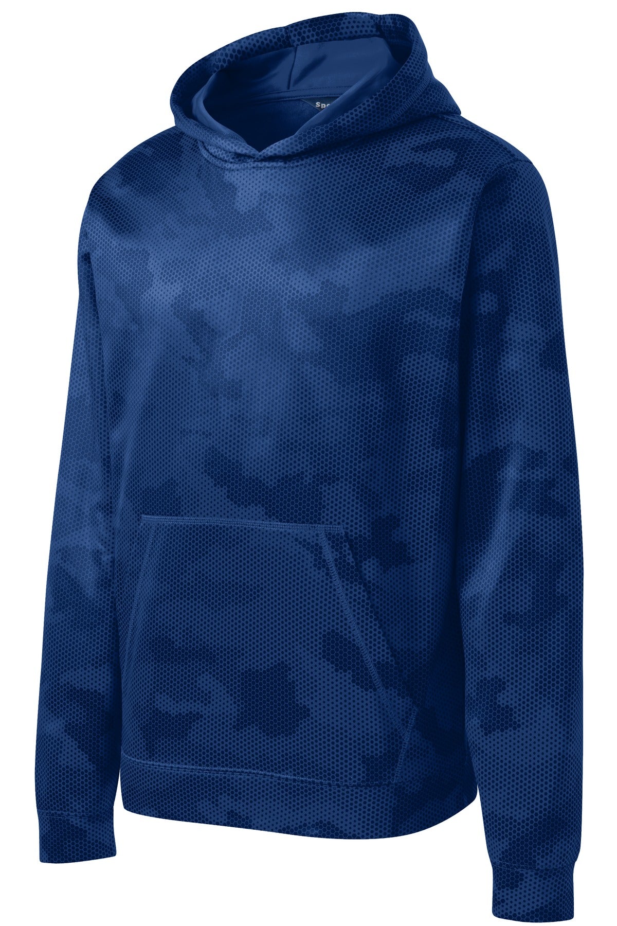 Sport-Tek Youth Sport-Wick CamoHex Fleece Hooded Pullover. YST240