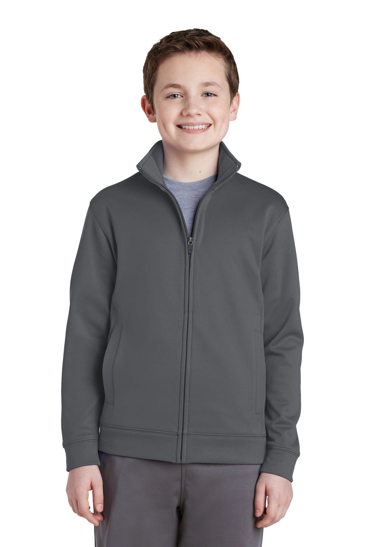 Sport-Tek Youth Sport-Wick Fleece Full-Zip Jacket. YST241