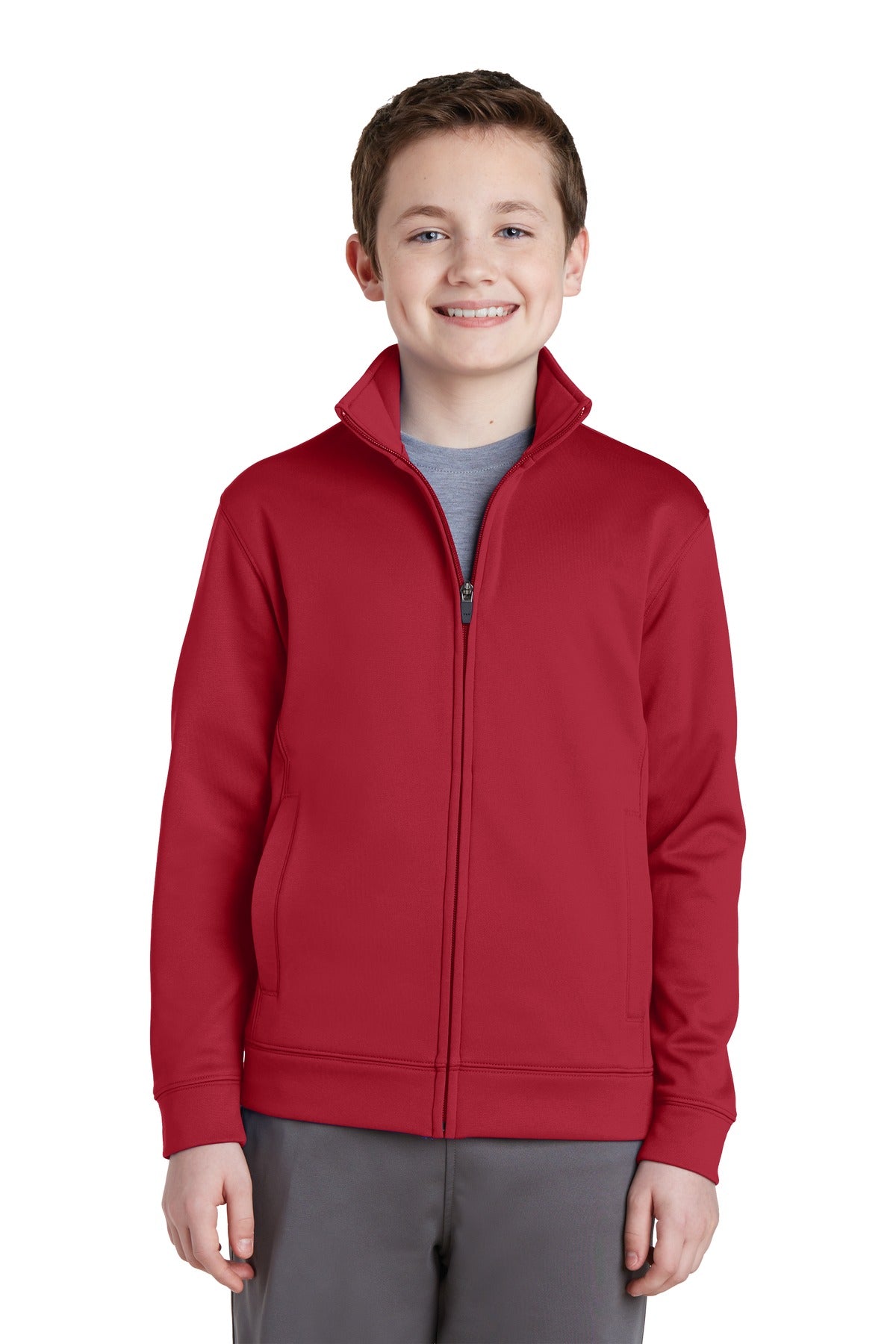 Sport-Tek Youth Sport-Wick Fleece Full-Zip Jacket. YST241