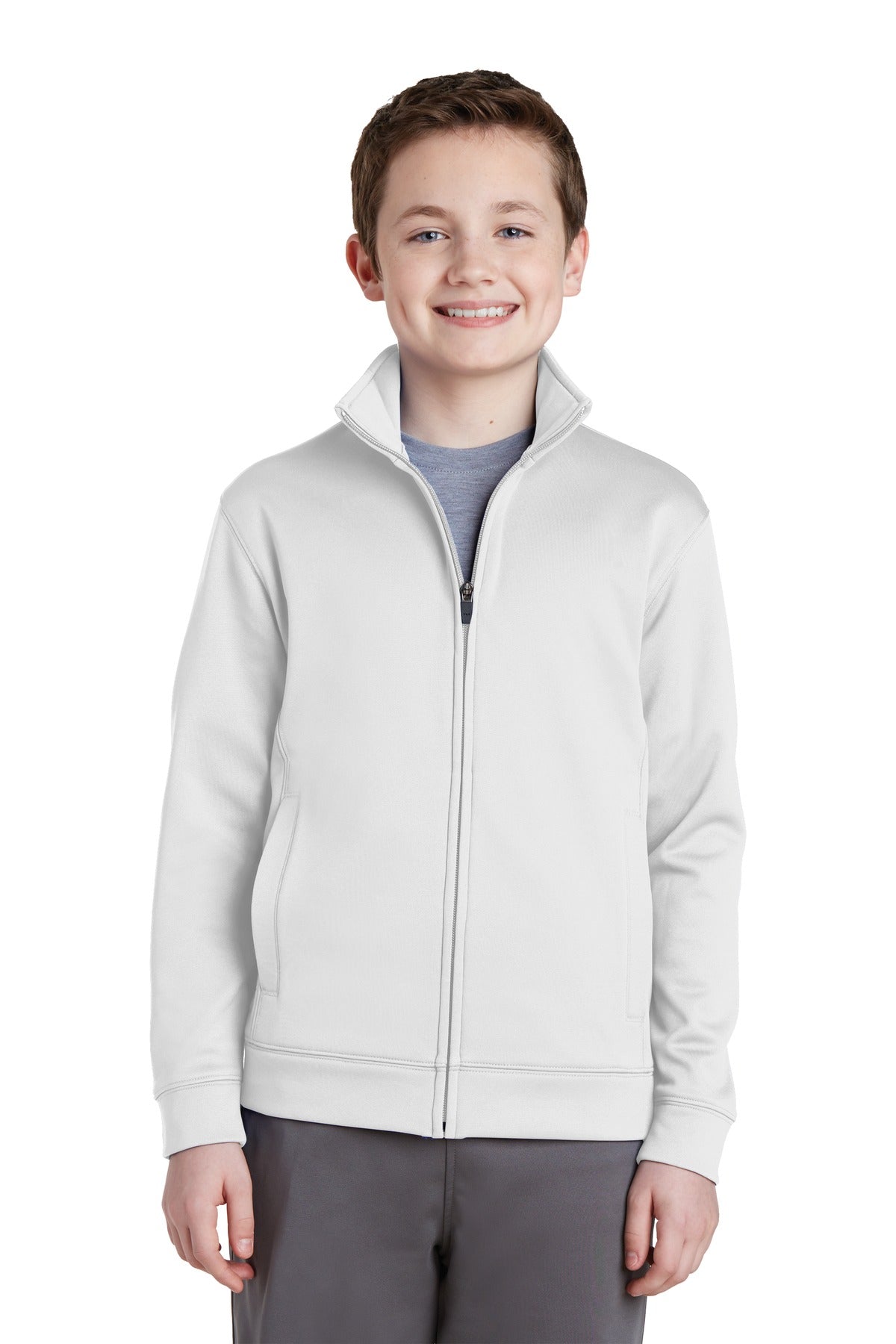 Sport-Tek Youth Sport-Wick Fleece Full-Zip Jacket. YST241