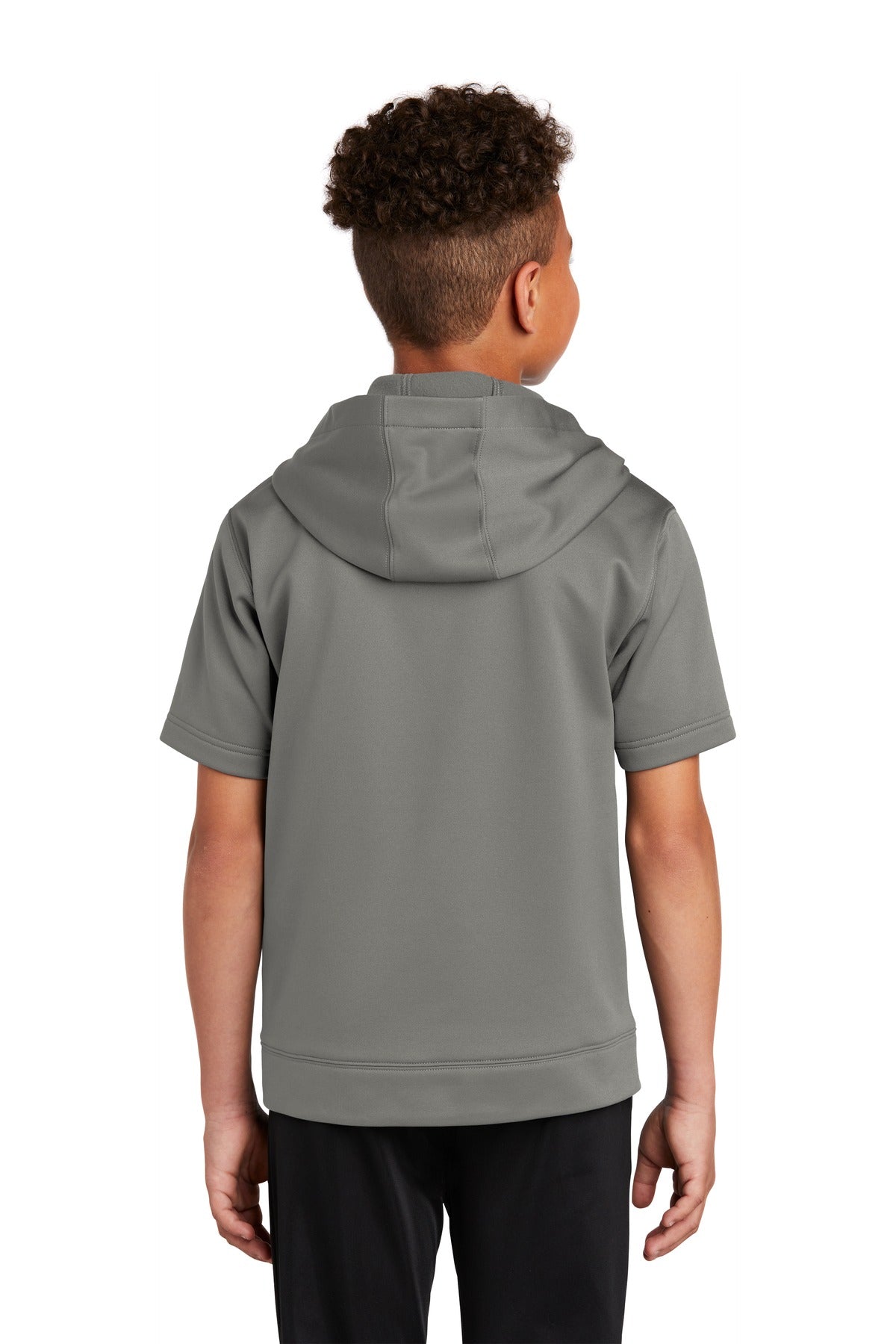 Custom Embroidered Sport-Tek Youth Sport-Wick Fleece Short Sleeve Hooded Pullover. YST251,Dark Smoke Grey