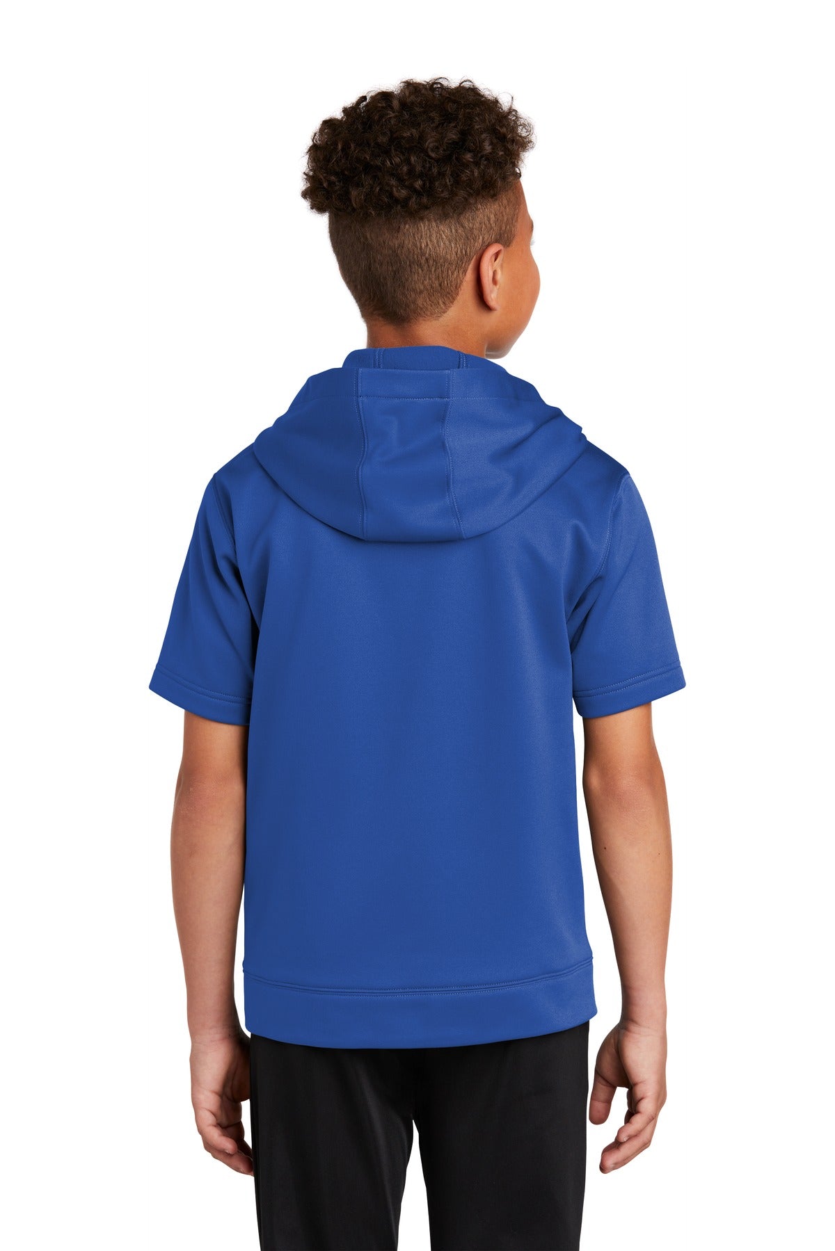 Custom Embroidered Sport-Tek Youth Sport-Wick Fleece Short Sleeve Hooded Pullover. YST251,True Royal