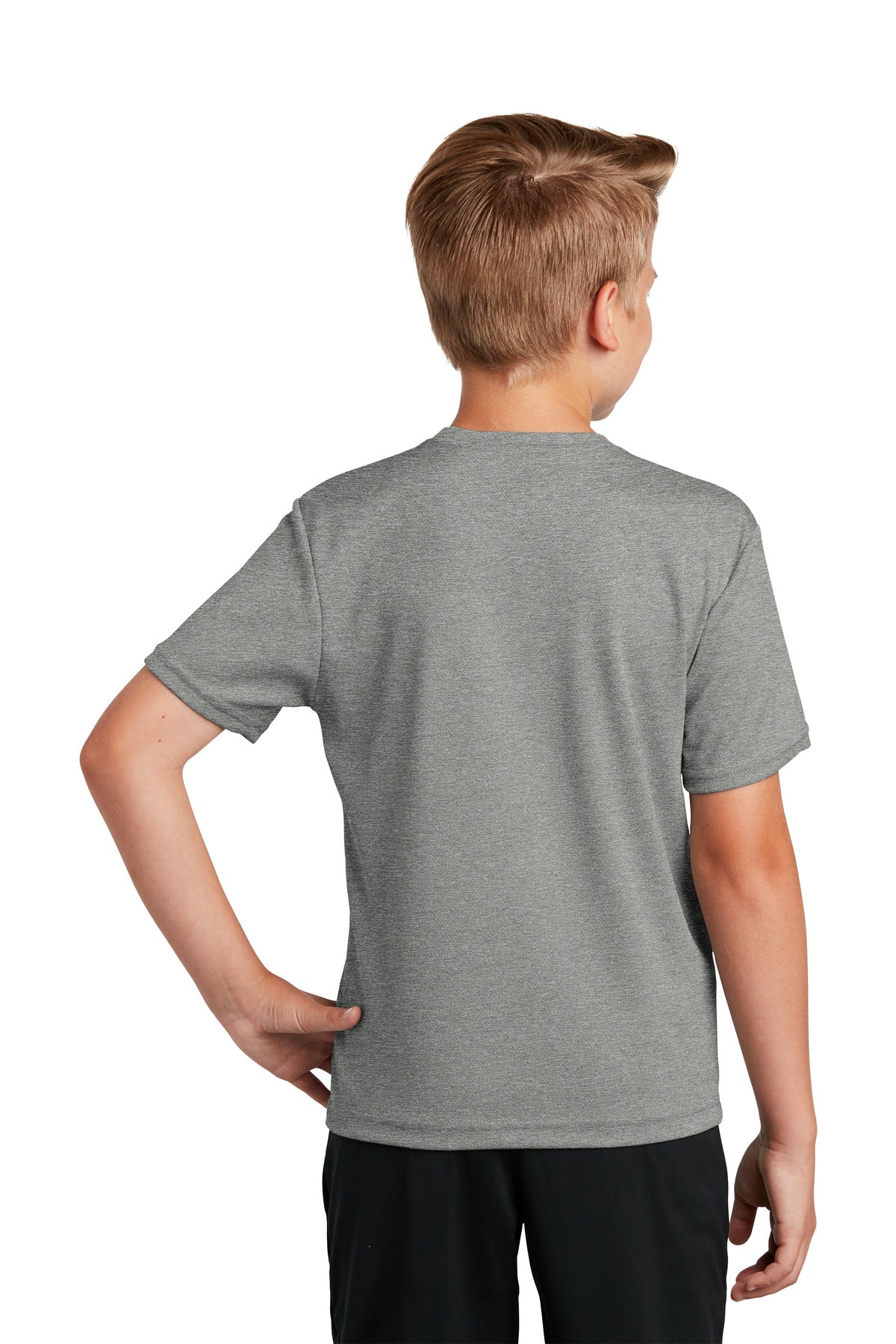 Custom Embroidered Sport-Tek Youth PosiCharge RacerMesh Tee. YST340,Grey Heather