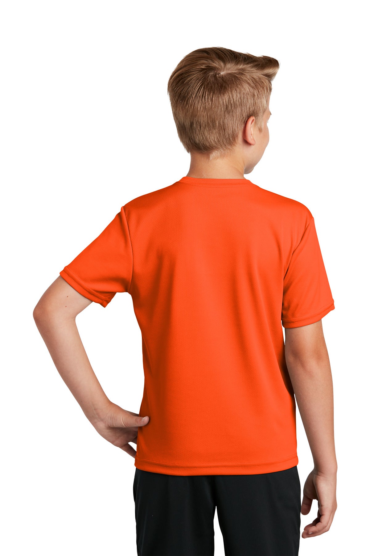 Custom Embroidered Sport-Tek Youth PosiCharge RacerMesh Tee. YST340,Neon Orange