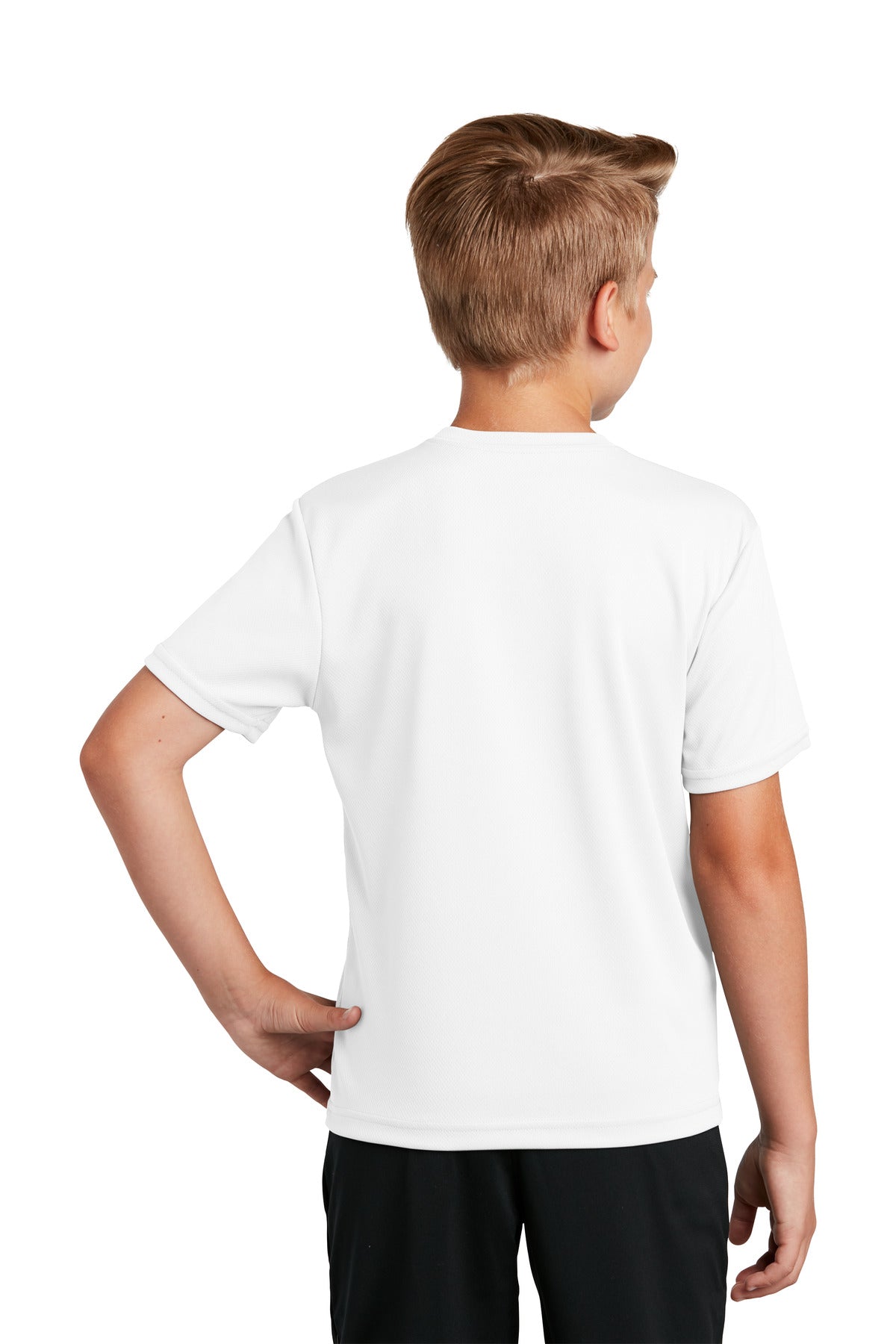 Custom Embroidered Sport-Tek Youth PosiCharge RacerMesh Tee. YST340,White