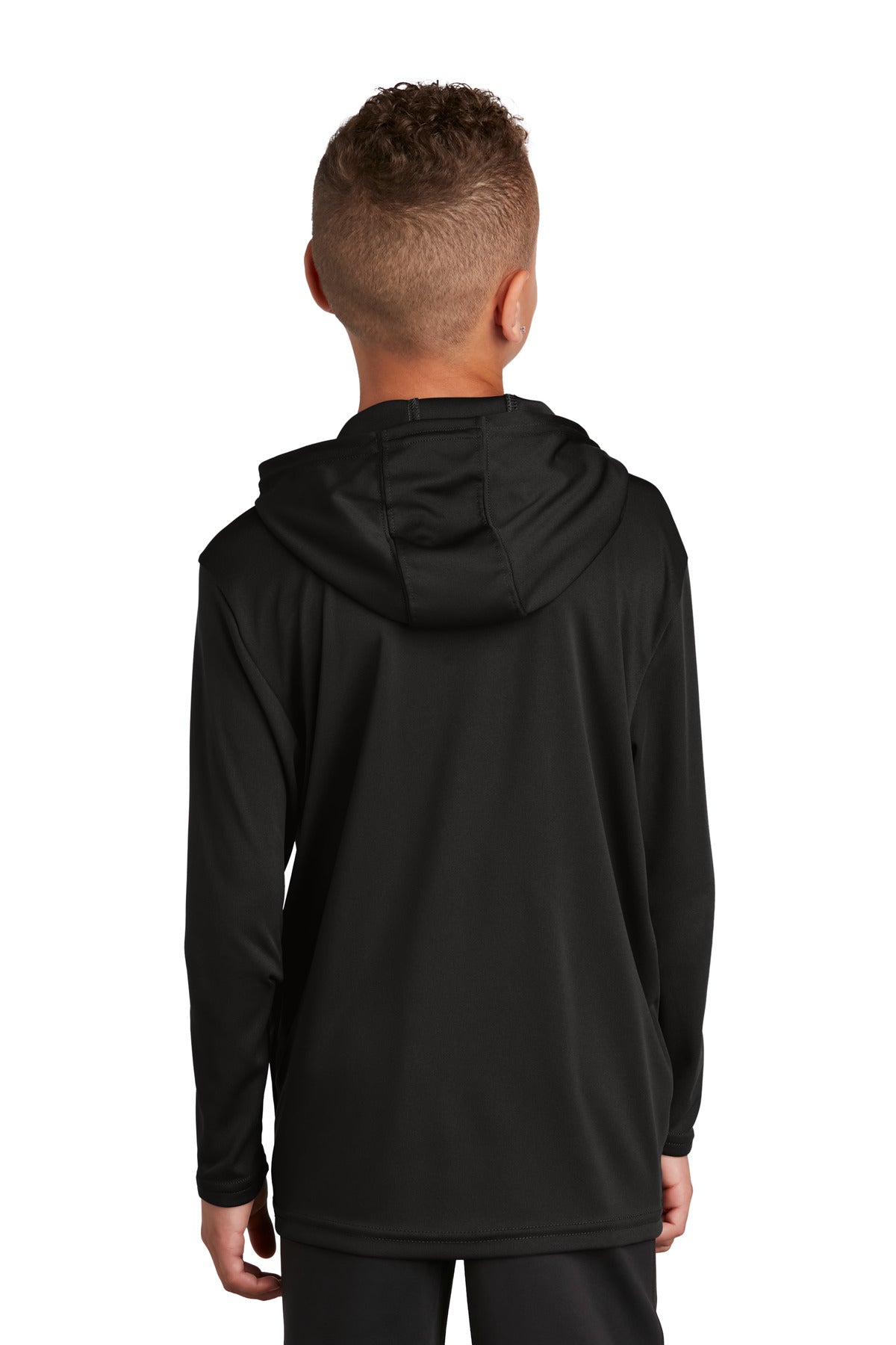 Custom Embroidered Sport-Tek Youth PosiCharge Competitor Hooded Pullover. YST358,Black