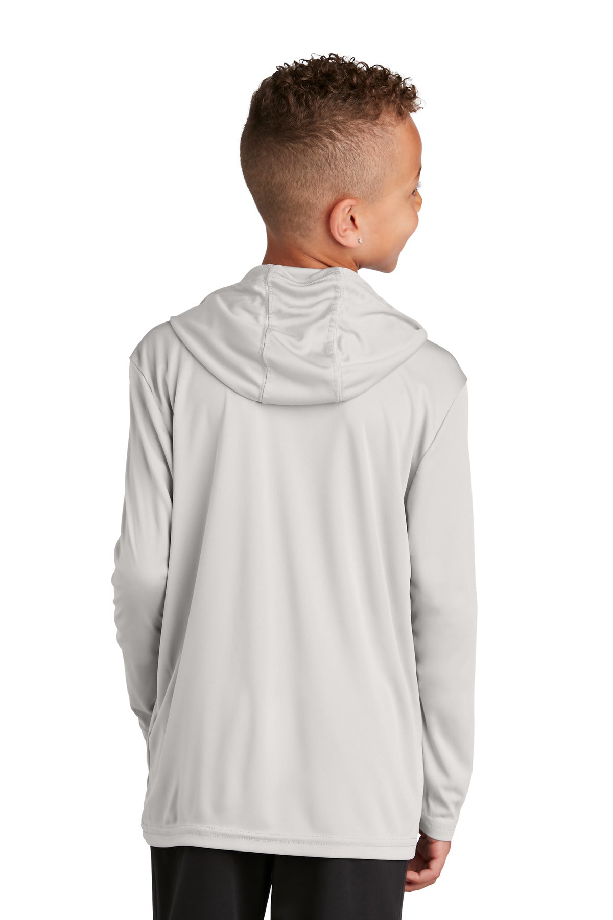 Custom Embroidered Sport-Tek Youth PosiCharge Competitor Hooded Pullover. YST358,Silver