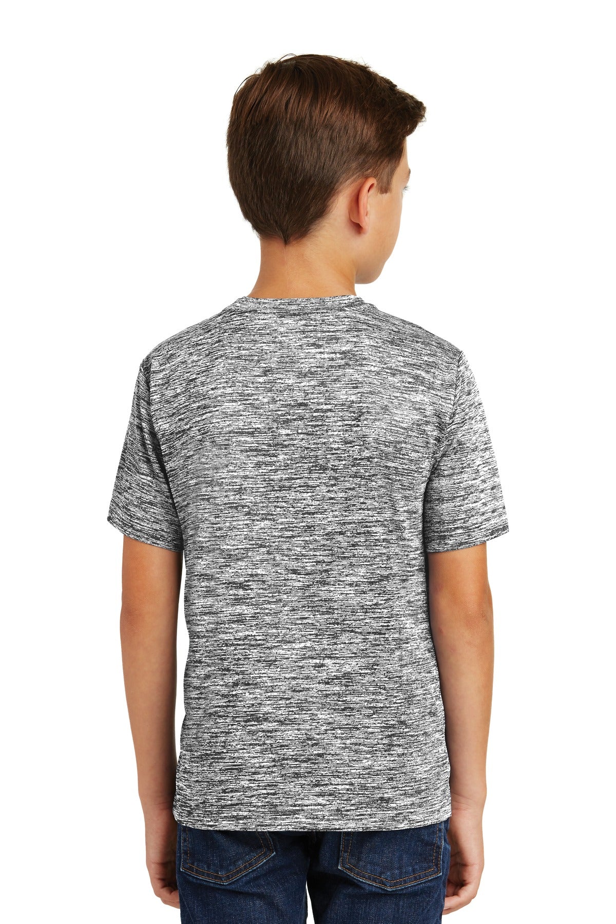 Custom Embroidered Sport-Tek Youth PosiCharge Electric Heather Tee. YST390,Black Electric