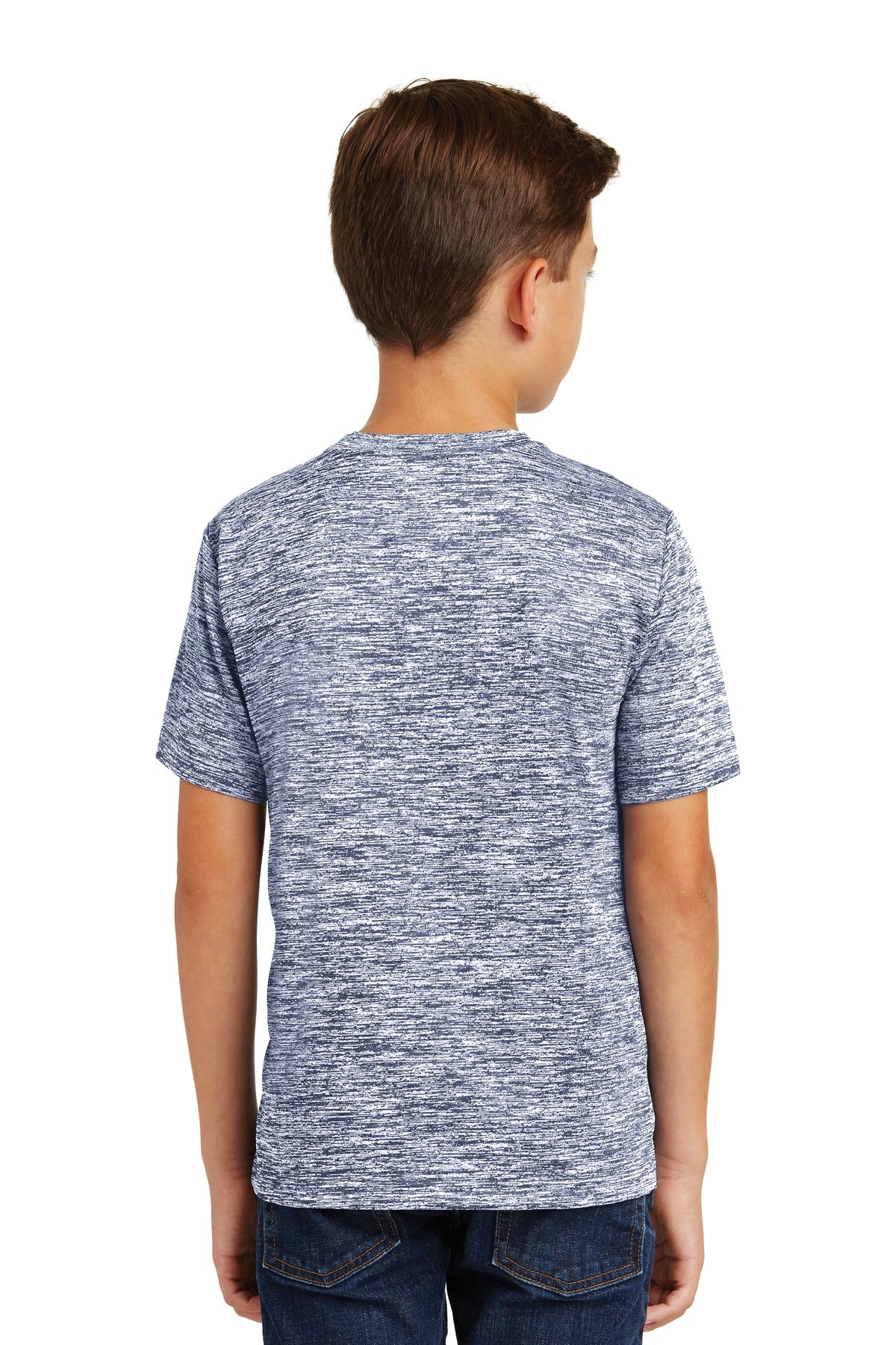 Custom Embroidered Sport-Tek Youth PosiCharge Electric Heather Tee. YST390,True Navy Electric