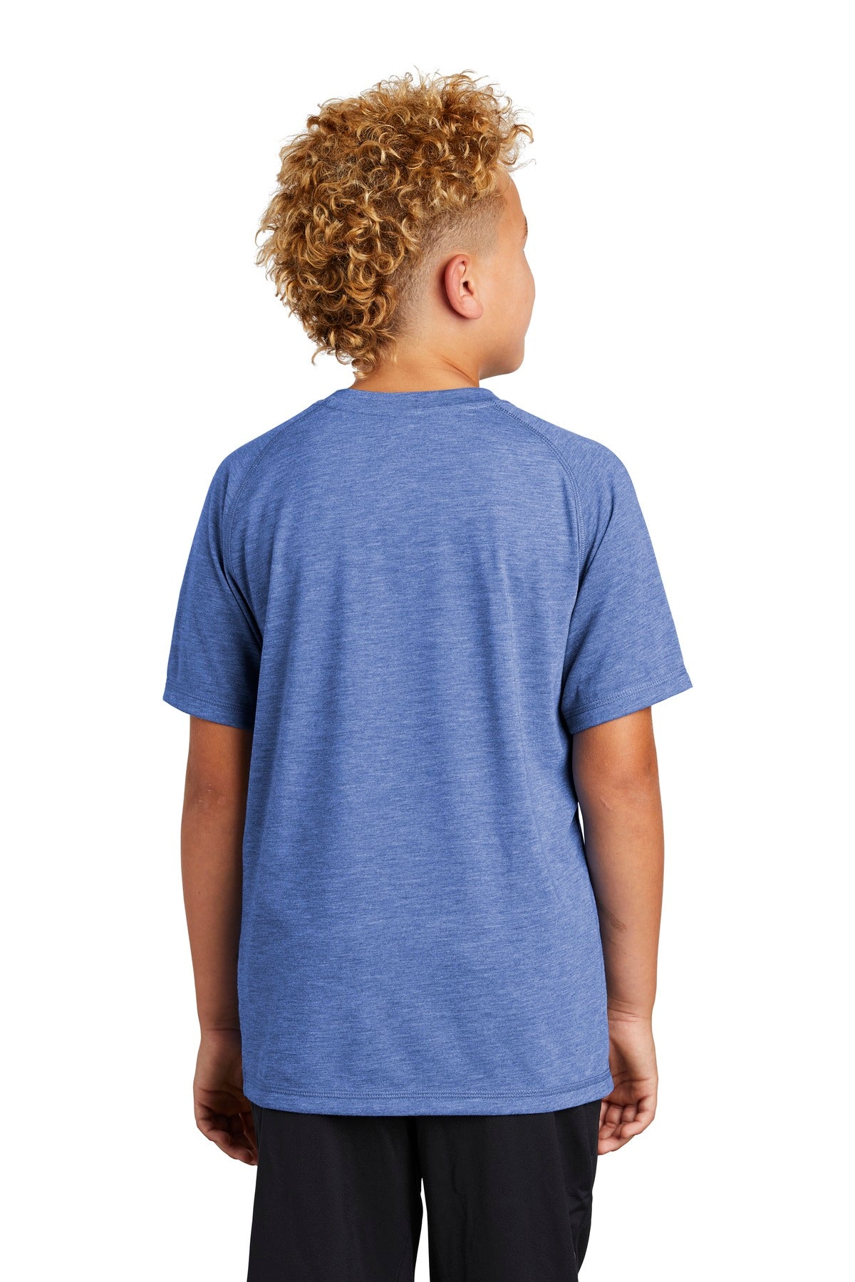 Custom Embroidered Sport-Tek Youth PosiCharge Tri-Blend Wicking Raglan Tee. YST400,True Royal Heather