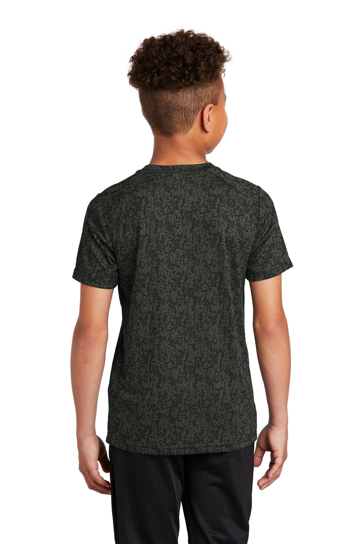Custom Embroidered Sport-Tek Youth Digi Camo Tee. YST460,Black