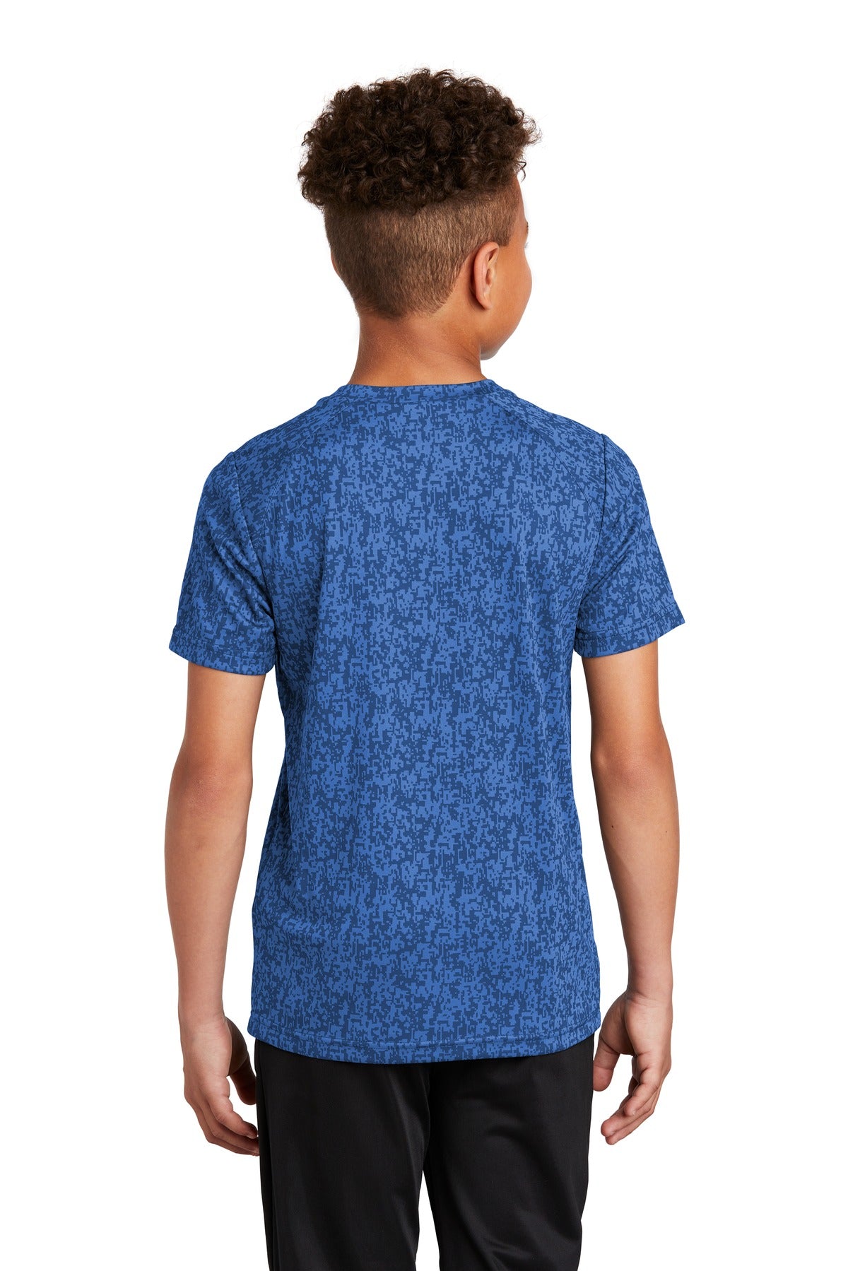 Custom Embroidered Sport-Tek Youth Digi Camo Tee. YST460,True Royal