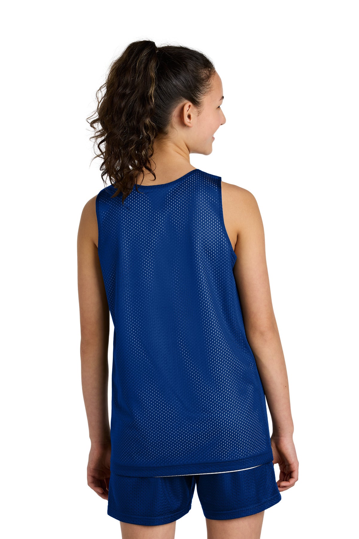 Custom Embroidered Sport-Tek Youth PosiCharge Reversible Mesh Tank YST5000,True Royal/ White