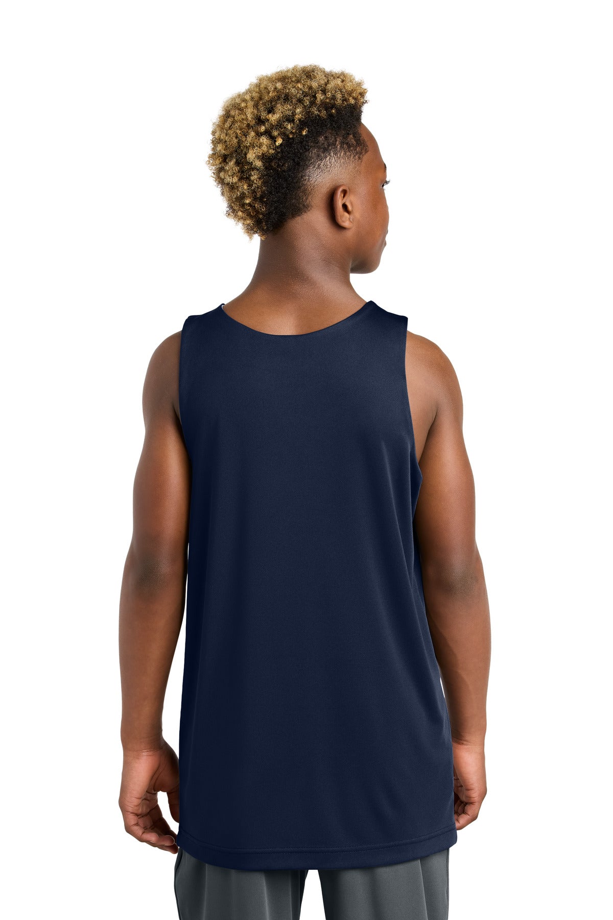 Custom Embroidered Sport-Tek Youth PosiCharge Competitor Rev Tank YST551,True Navy/ White
