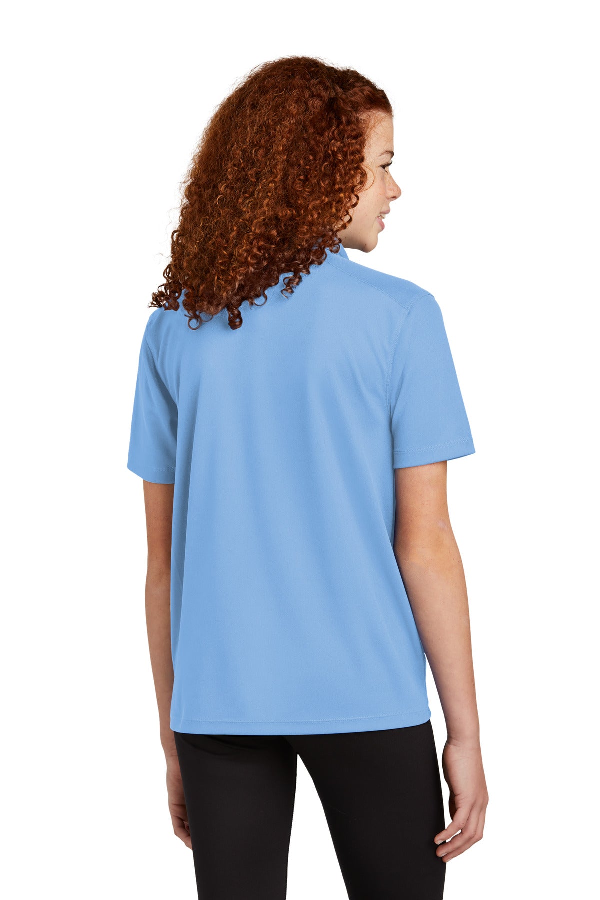 Custom Embroidered Sport-Tek Youth UV Micropique Polo YST740,Carolina Blue
