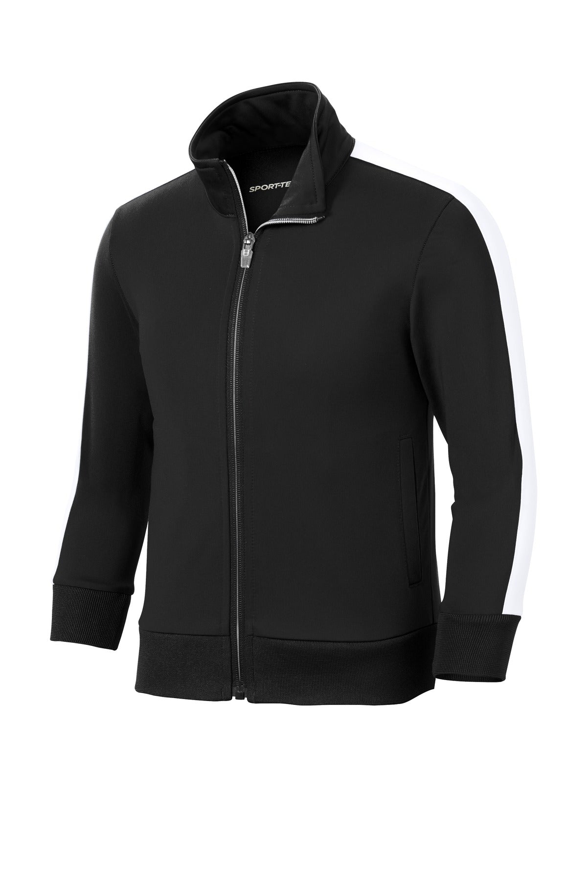 Sport-Tek Youth Tricot Sleeve Stripe Track Jacket. YST94