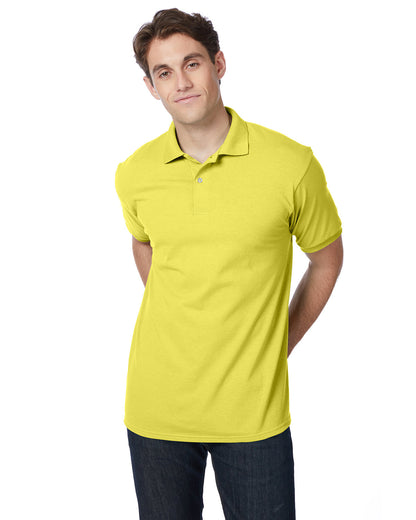 Hanes Adult EcoSmart® Jersey Knit Polo 054 YELLOW