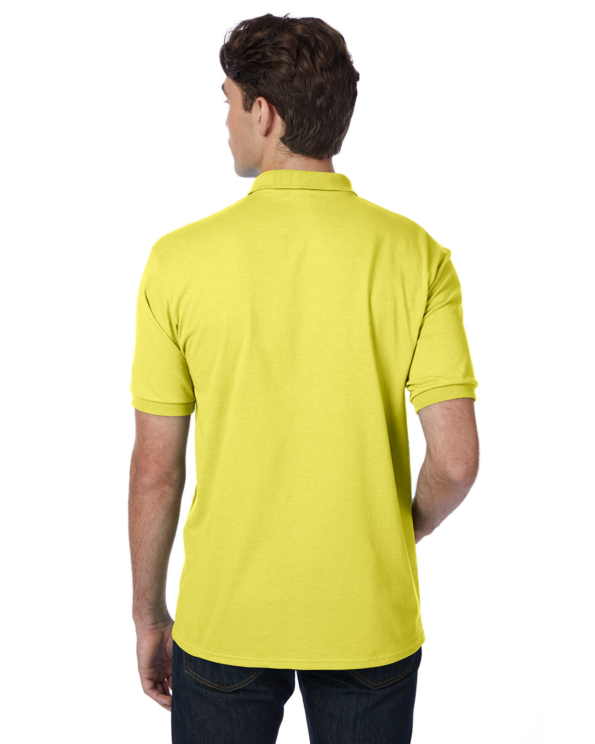 Hanes Adult EcoSmart® Jersey Knit Polo 054 YELLOW