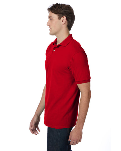 Hanes Adult EcoSmart® Jersey Knit Polo 054 DEEP RED