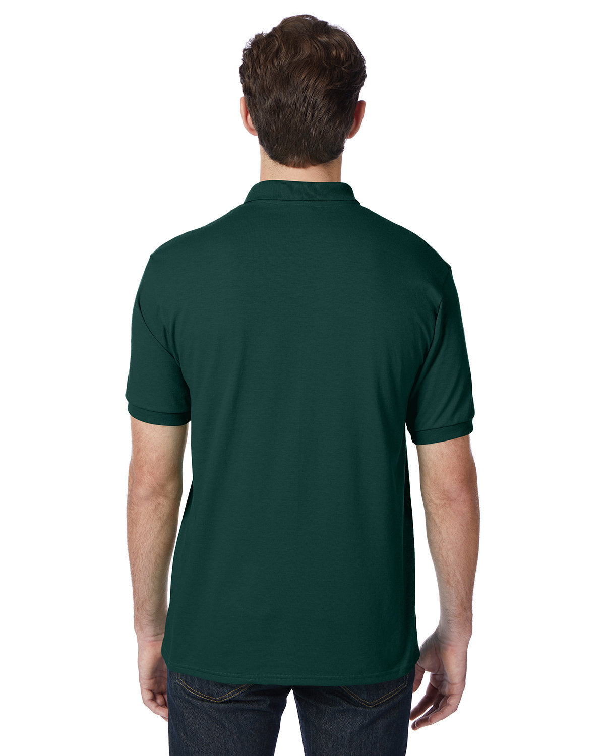 Hanes Adult EcoSmart® Jersey Knit Polo 054 DEEP FOREST