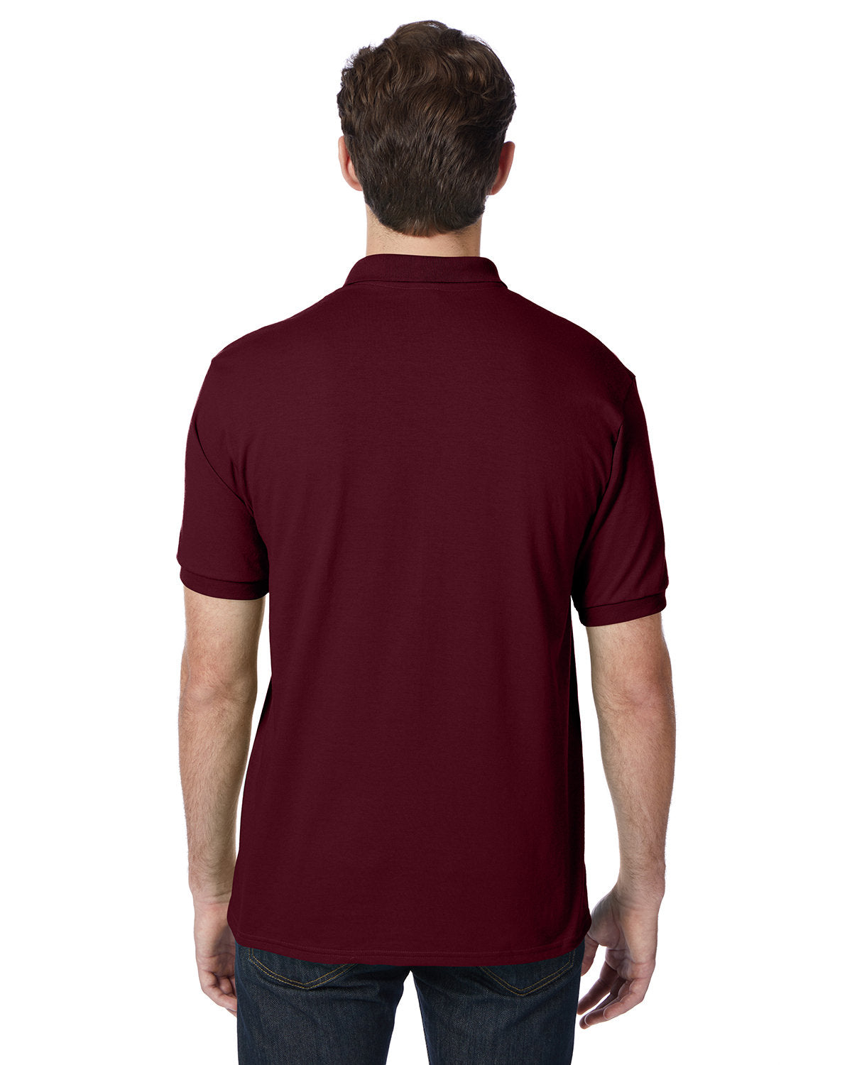 Hanes Adult EcoSmart® Jersey Knit Polo 054 MAROON