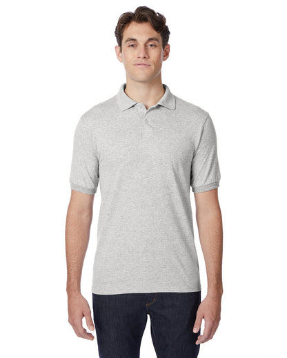 Hanes Adult EcoSmart® Jersey Knit Polo 054 ASH