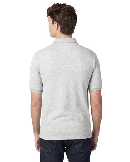 Hanes Adult EcoSmart® Jersey Knit Polo 054 ASH