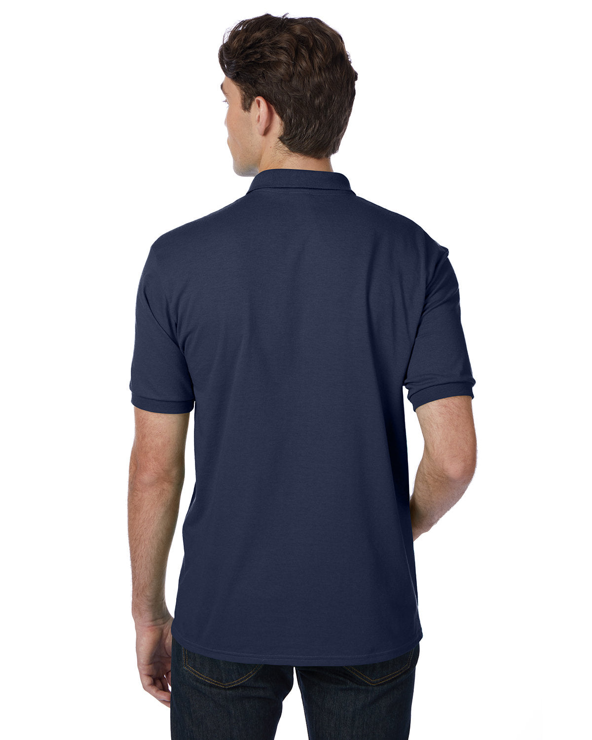 Hanes Adult EcoSmart® Jersey Knit Polo 054 NAVY