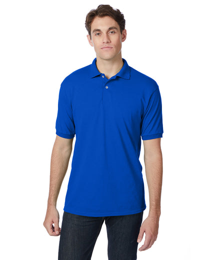 Hanes Adult EcoSmart® Jersey Knit Polo 054 DEEP ROYAL