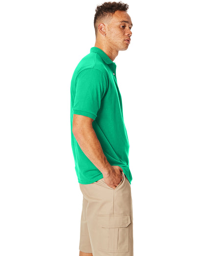 Hanes Adult EcoSmart® Jersey Knit Polo 054 KELLY GREEN