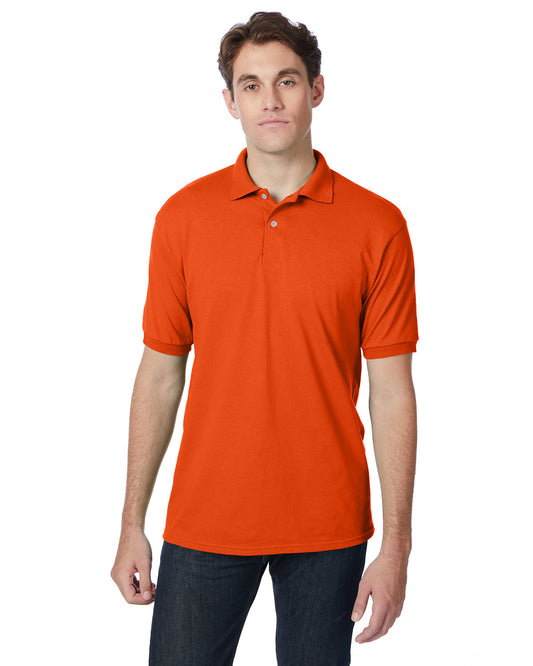 Hanes Adult EcoSmart® Jersey Knit Polo 054 ORANGE