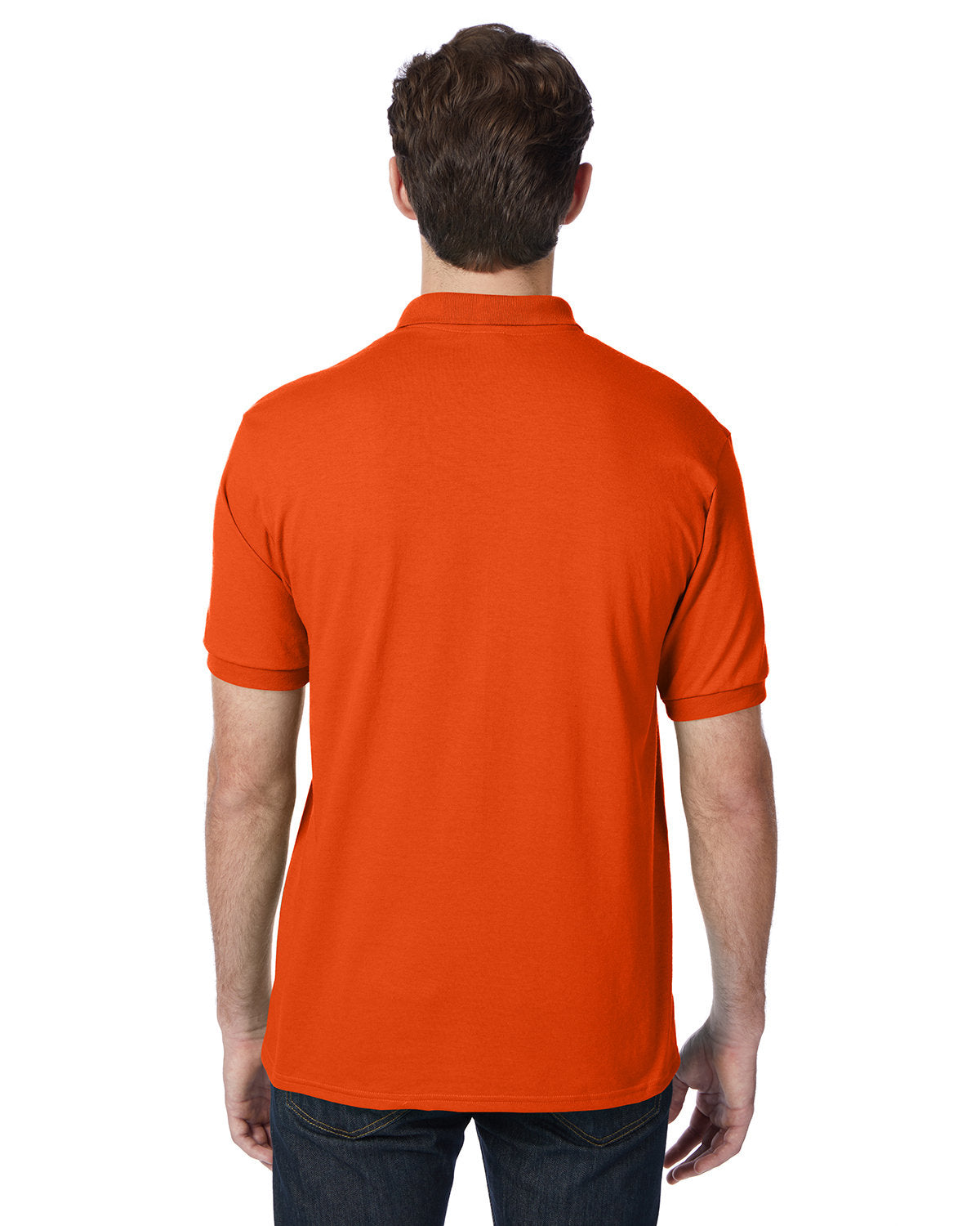 Hanes Adult EcoSmart® Jersey Knit Polo 054 ORANGE