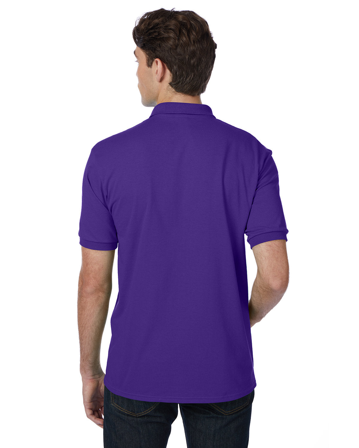 Hanes Adult EcoSmart® Jersey Knit Polo 054 PURPLE